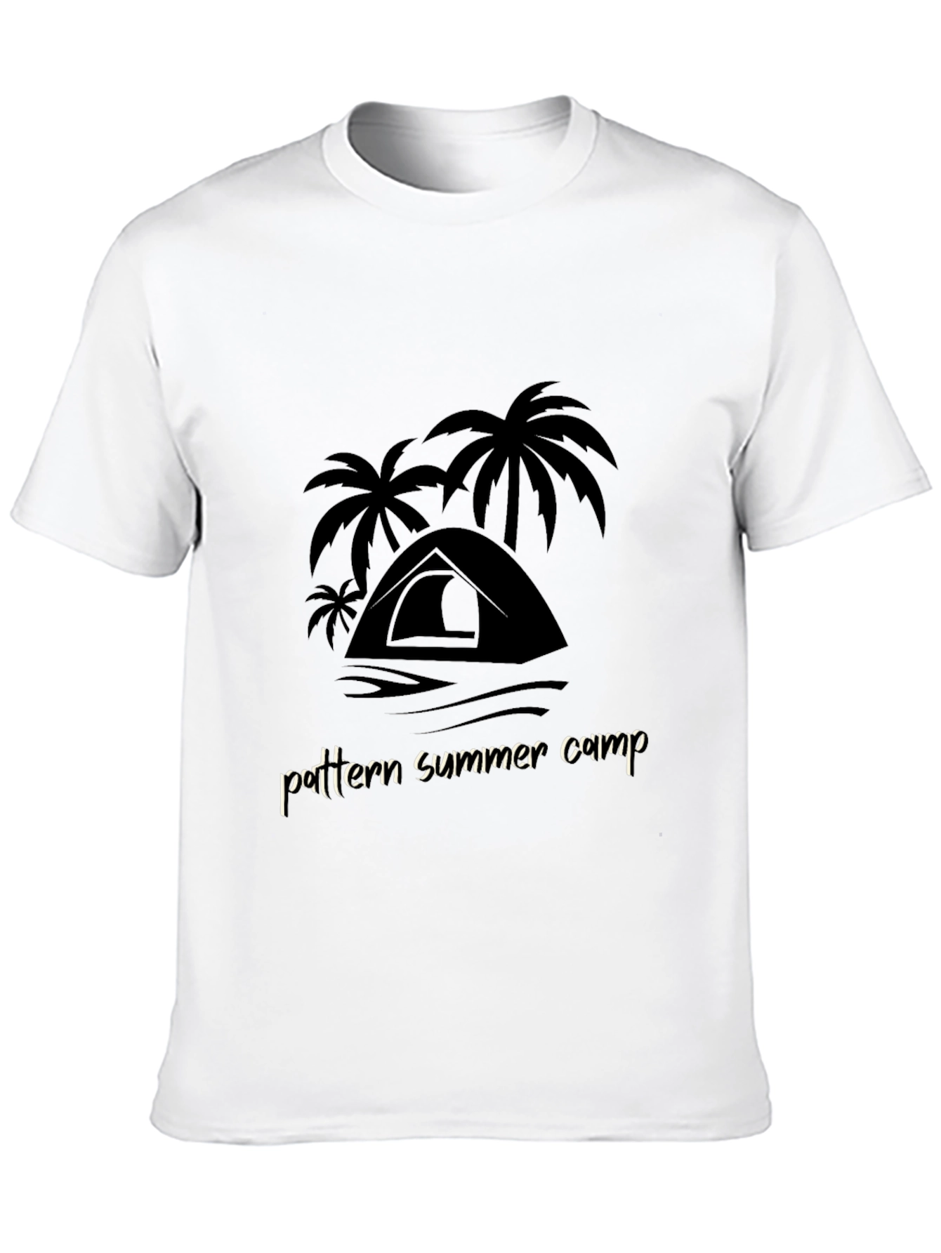 Summer Camp Graphic Tee - Black Cotton T-Shirt