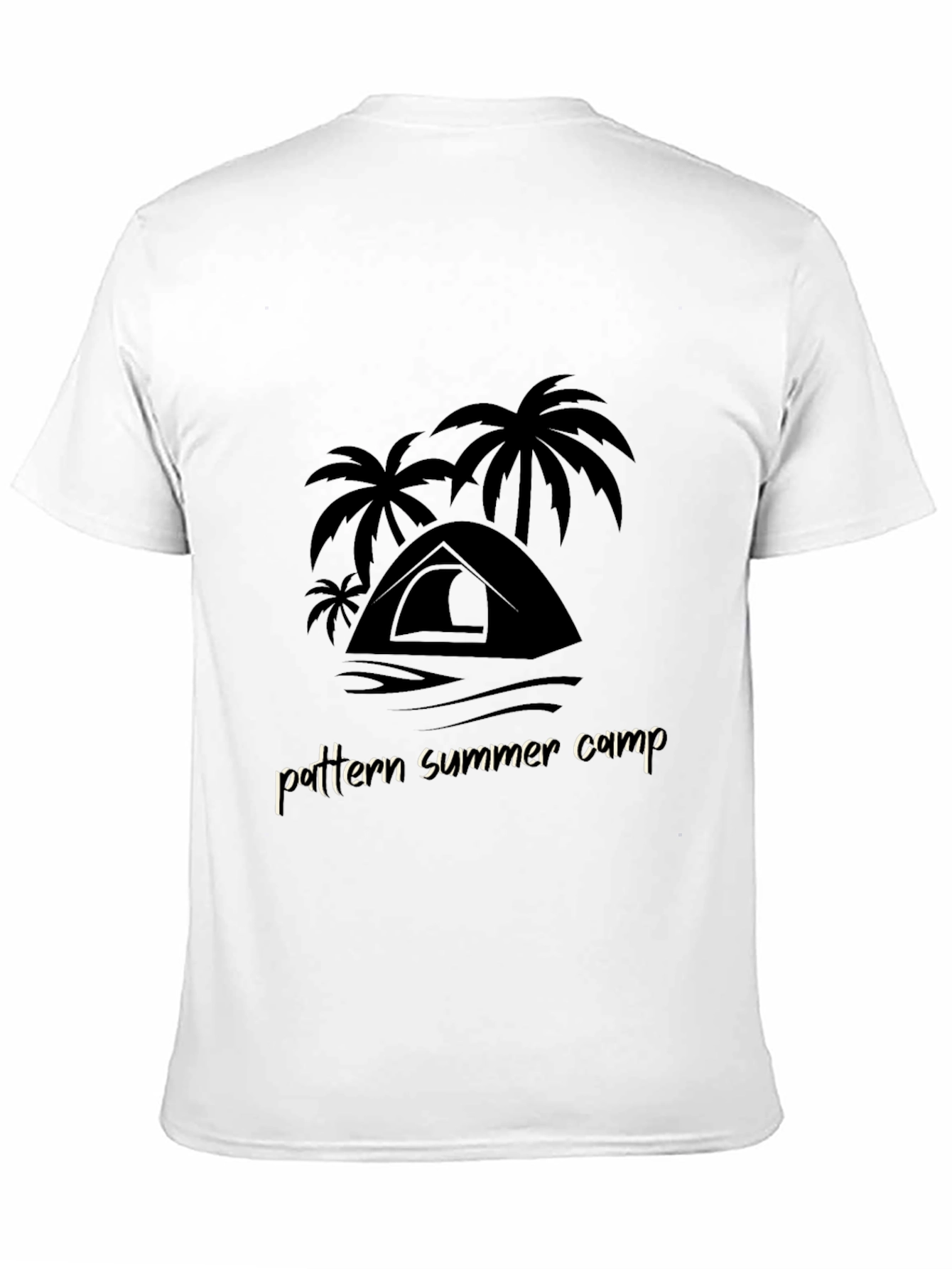 Summer Camp Graphic Tee - Black Cotton T-Shirt