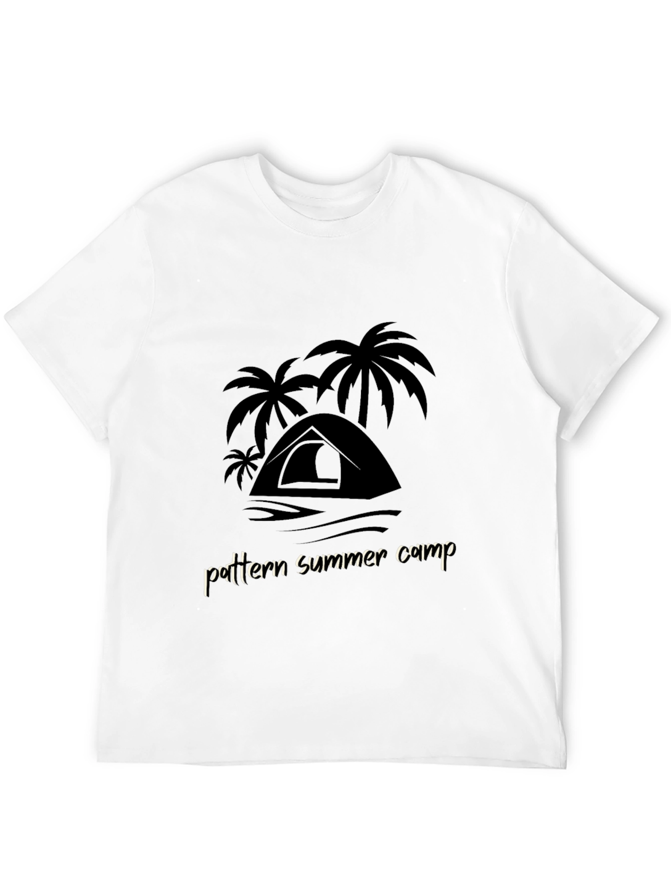 Summer Camp Graphic Tee - Black Cotton T-Shirt