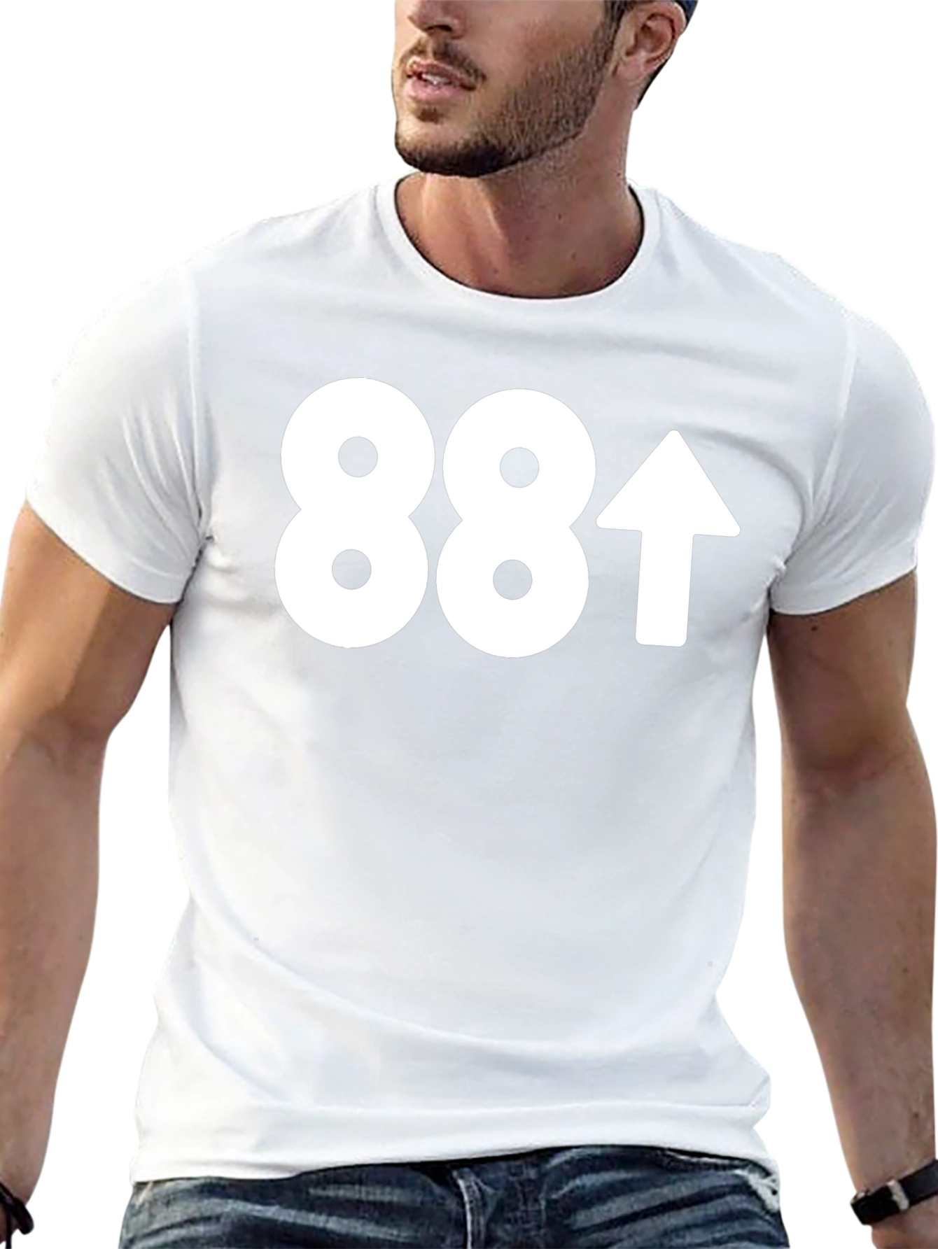 88 Up Arrow T-Shirt - Casual Graphic Tee