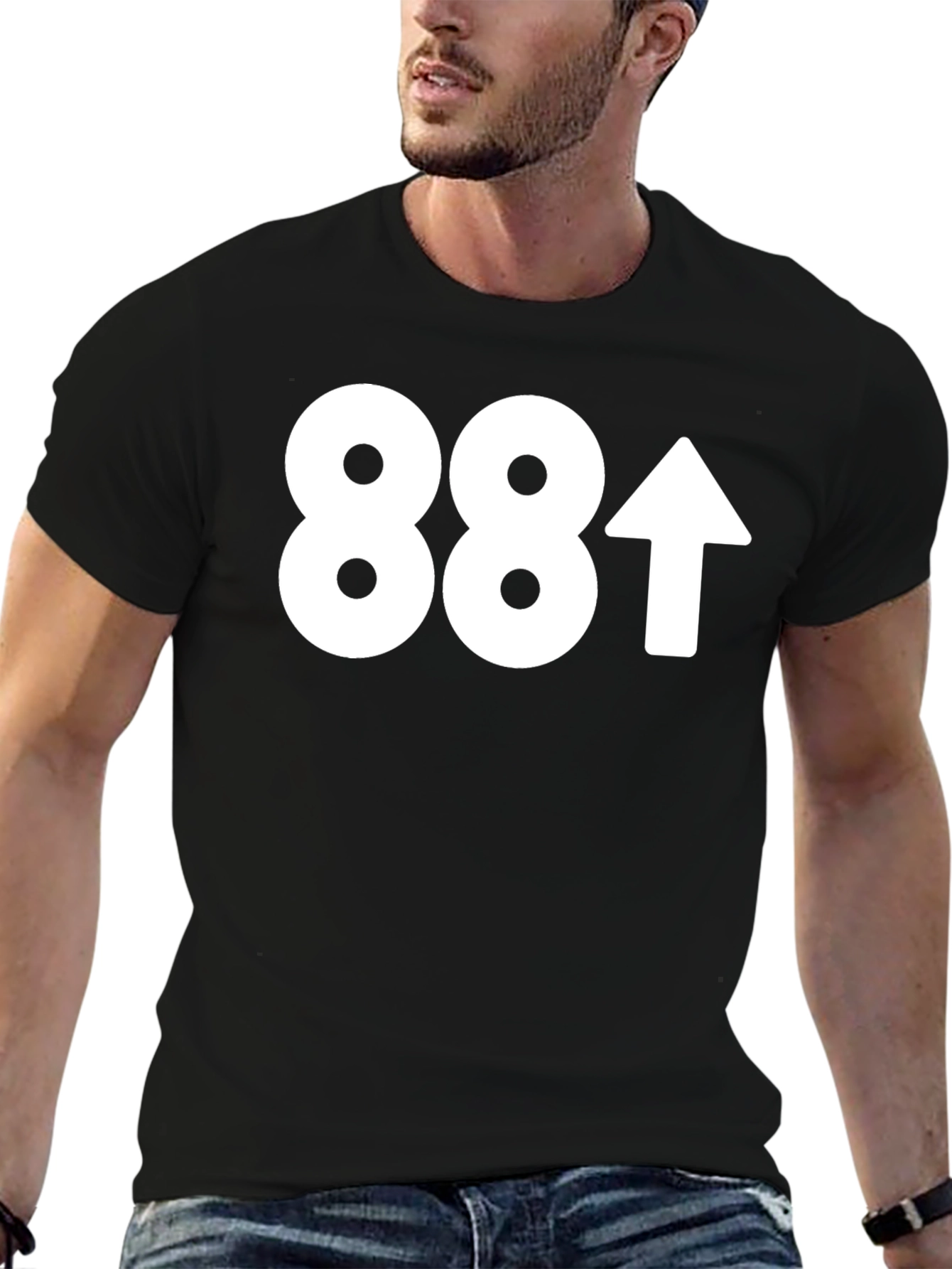 88 Up Arrow T-Shirt - Casual Graphic Tee