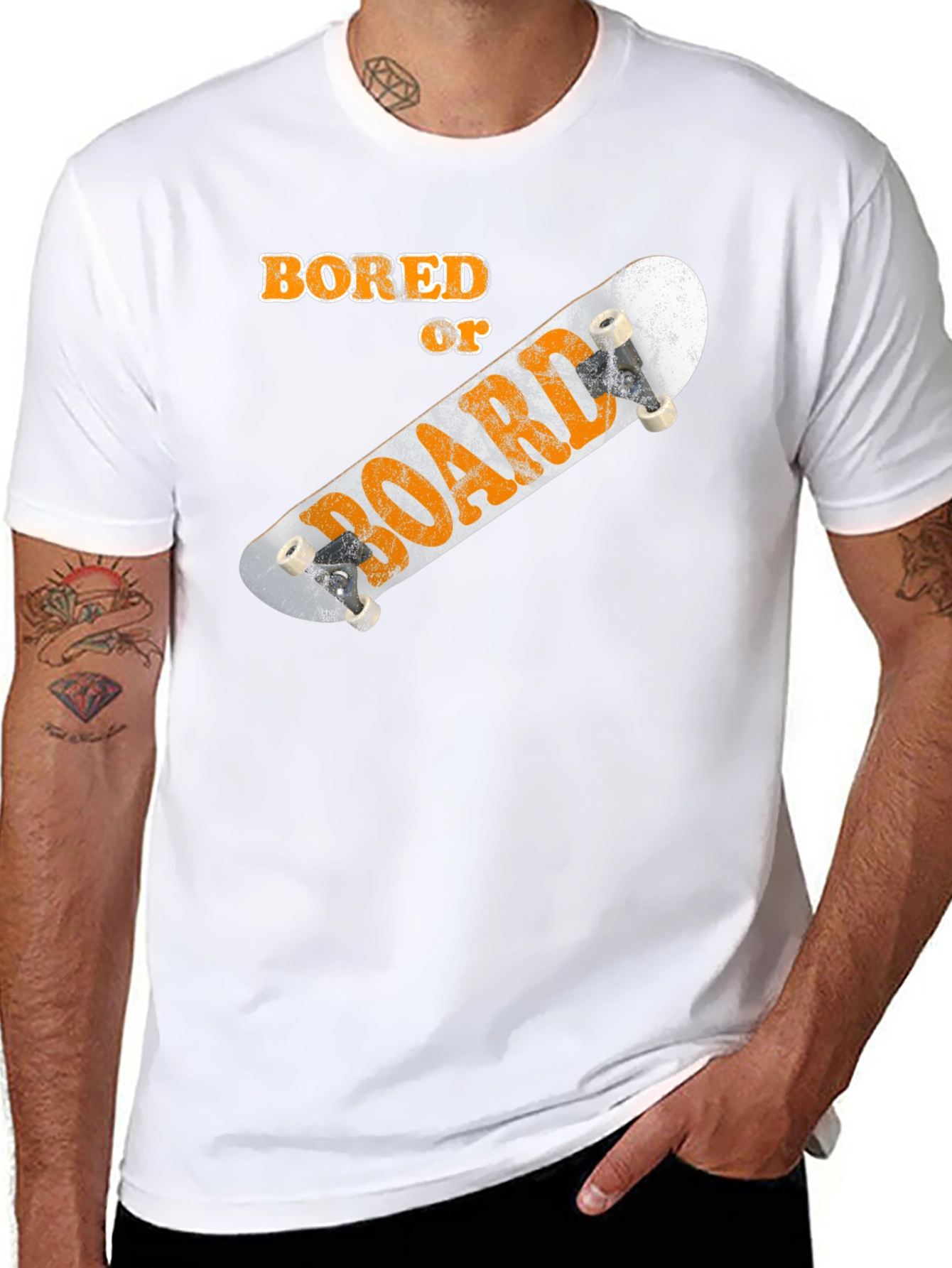 Bored of Boarding Mens Graphic T-Shirt