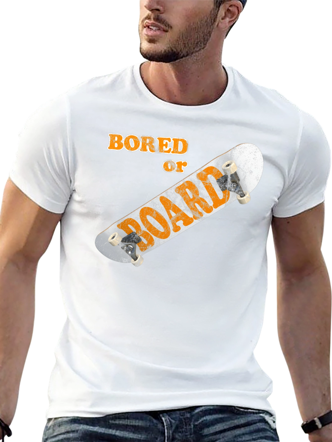 Bored of Boarding Mens Graphic T-Shirt