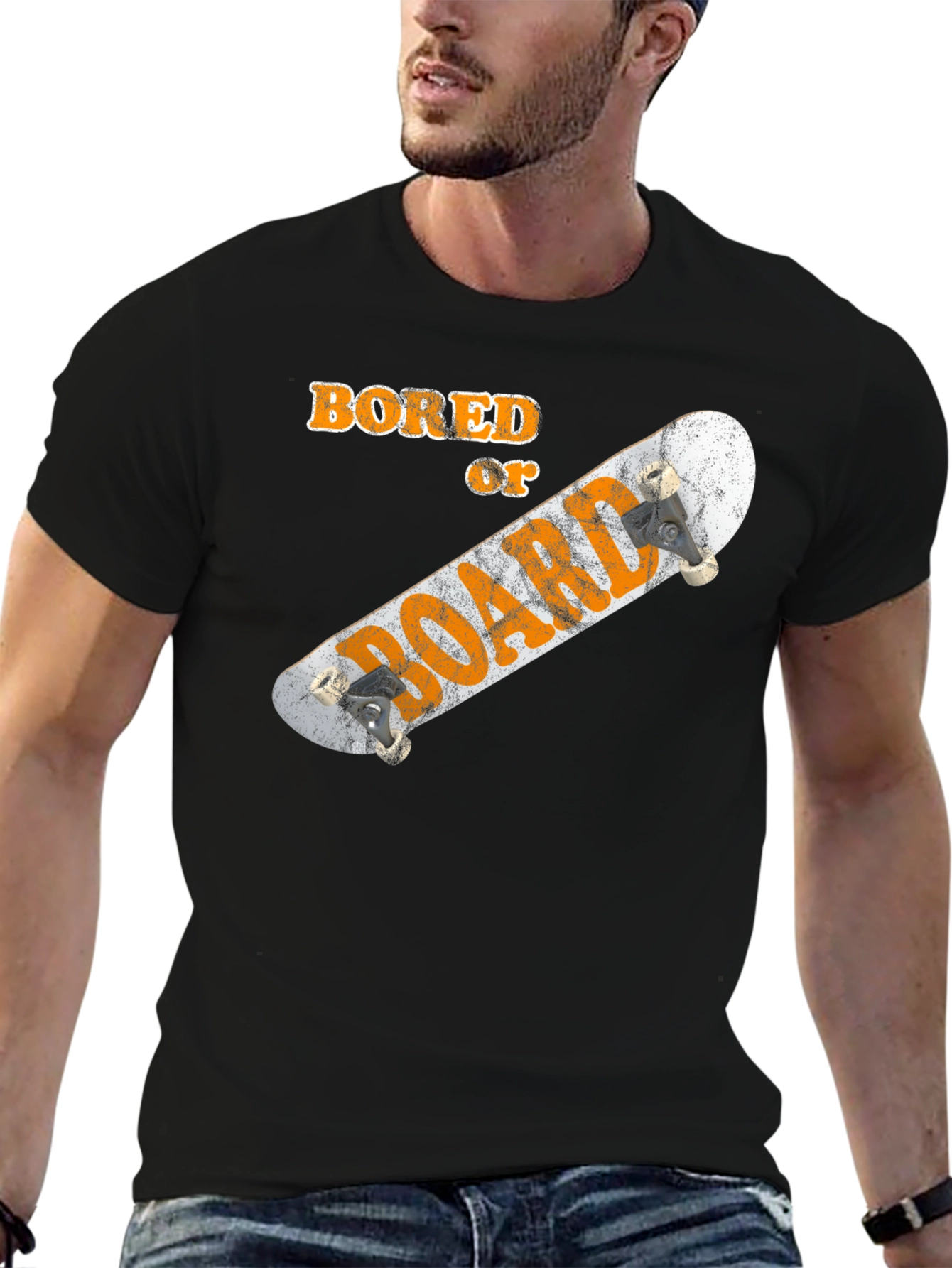 Bored of Boarding Mens Graphic T-Shirt