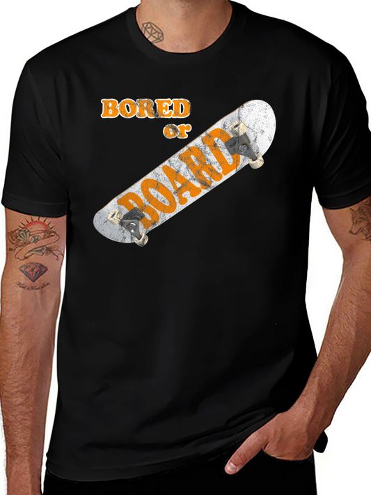 Bored of Boarding Mens Graphic T-Shirt