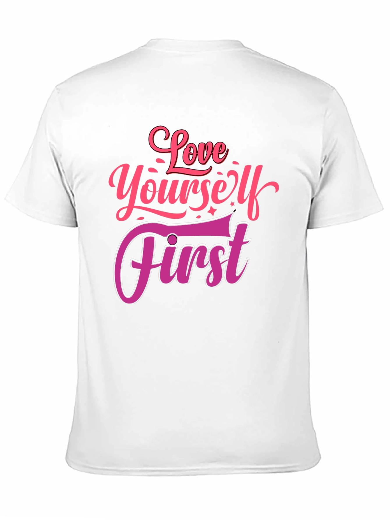 Love Yourself First Graphic Tee - Black Cotton Shirt