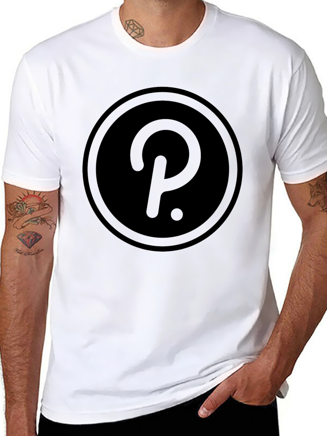 Polkadot Crypto Black T-Shirt - Stylish Graphic Tee
