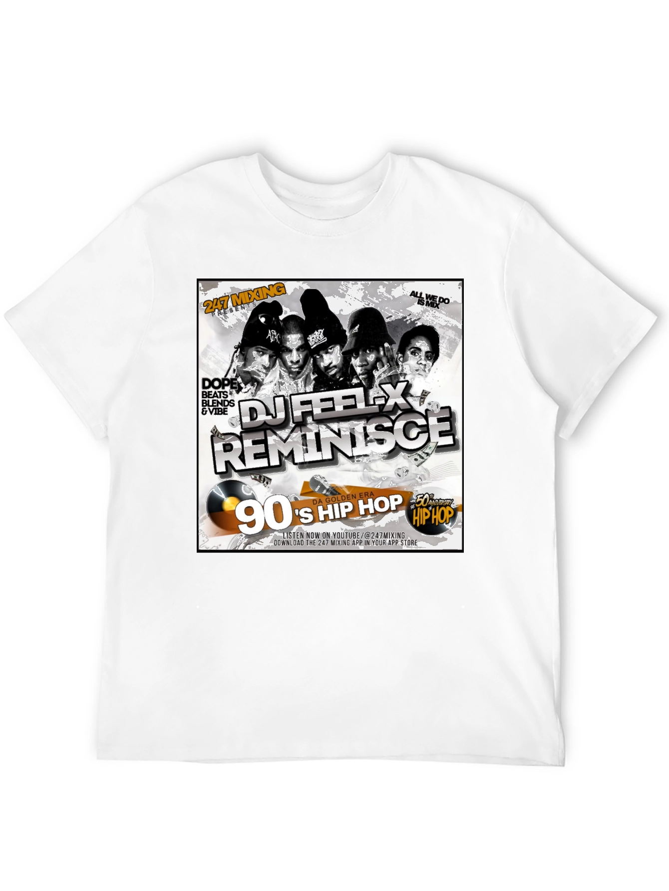 DJ Feel-X T-Shirt - 90s Hip Hop Music Tee