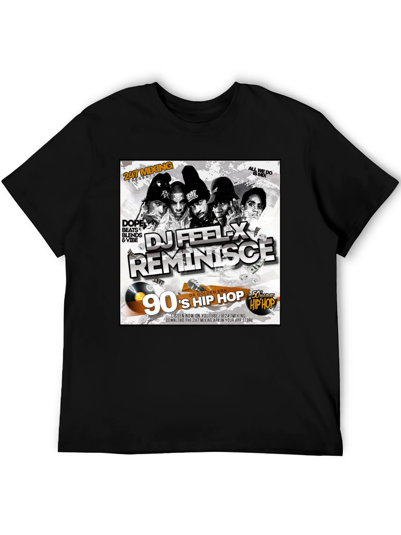 DJ Feel-X T-Shirt - 90s Hip Hop Music Tee