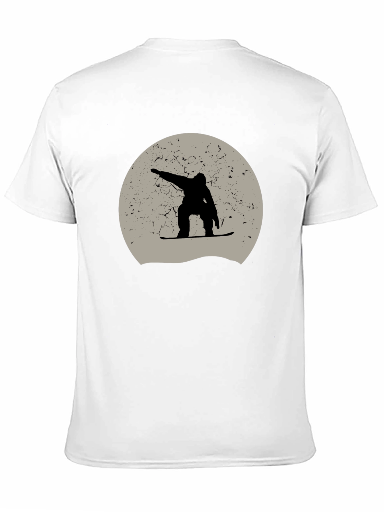Snowboarder Graphic Tee - Black Cotton Casual Shirt
