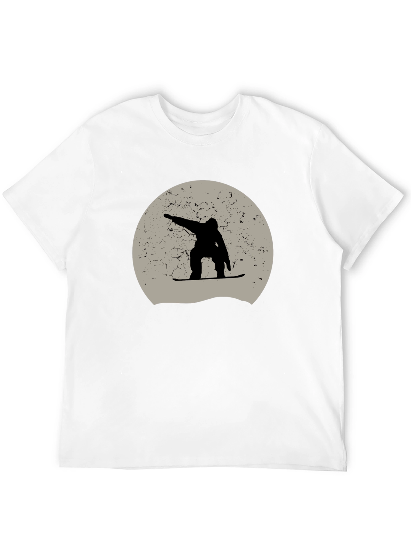 Snowboarder Graphic Tee - Black Cotton Casual Shirt
