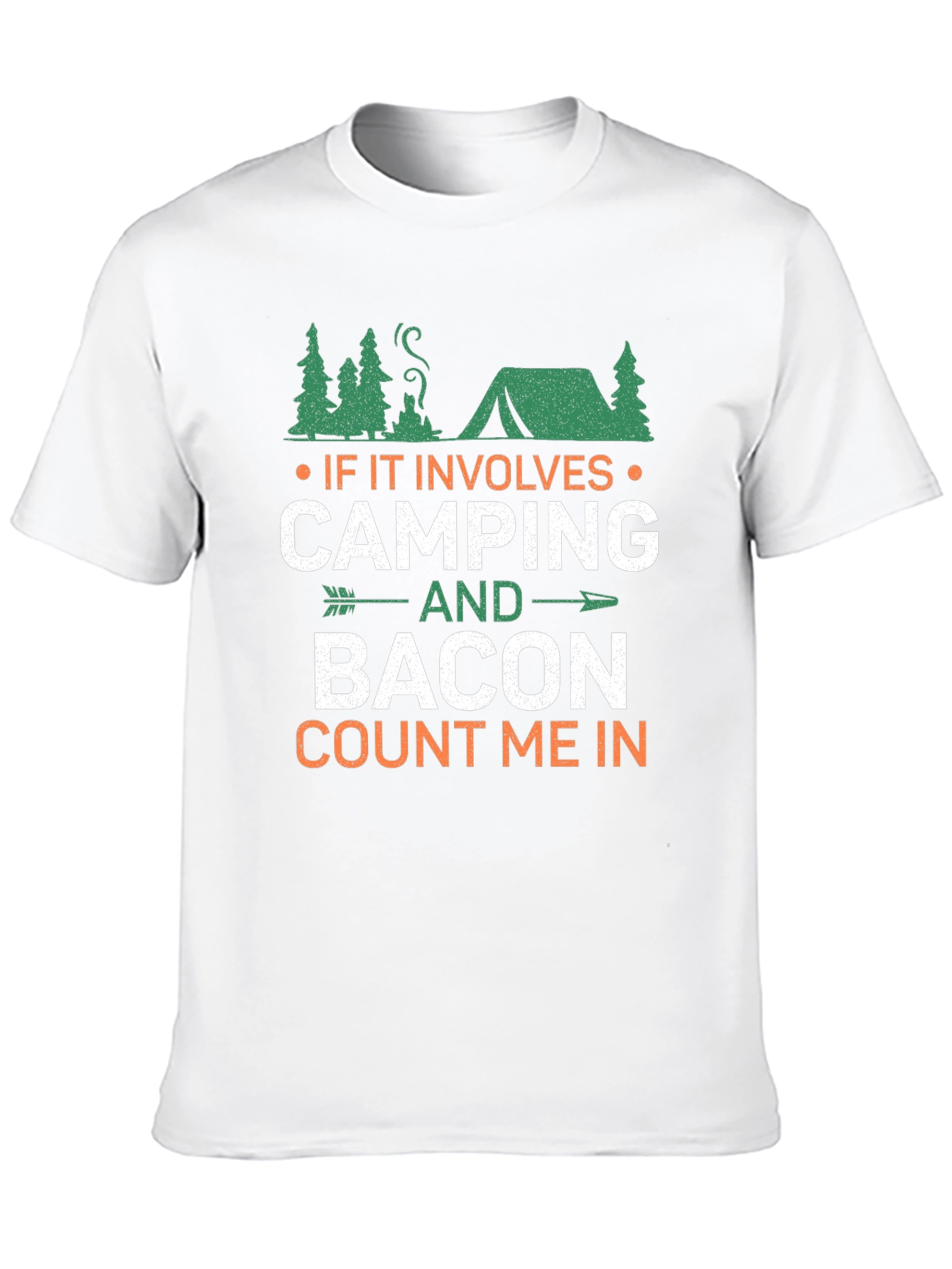 Camping & Bacon Mens T-Shirt - Count Me In!