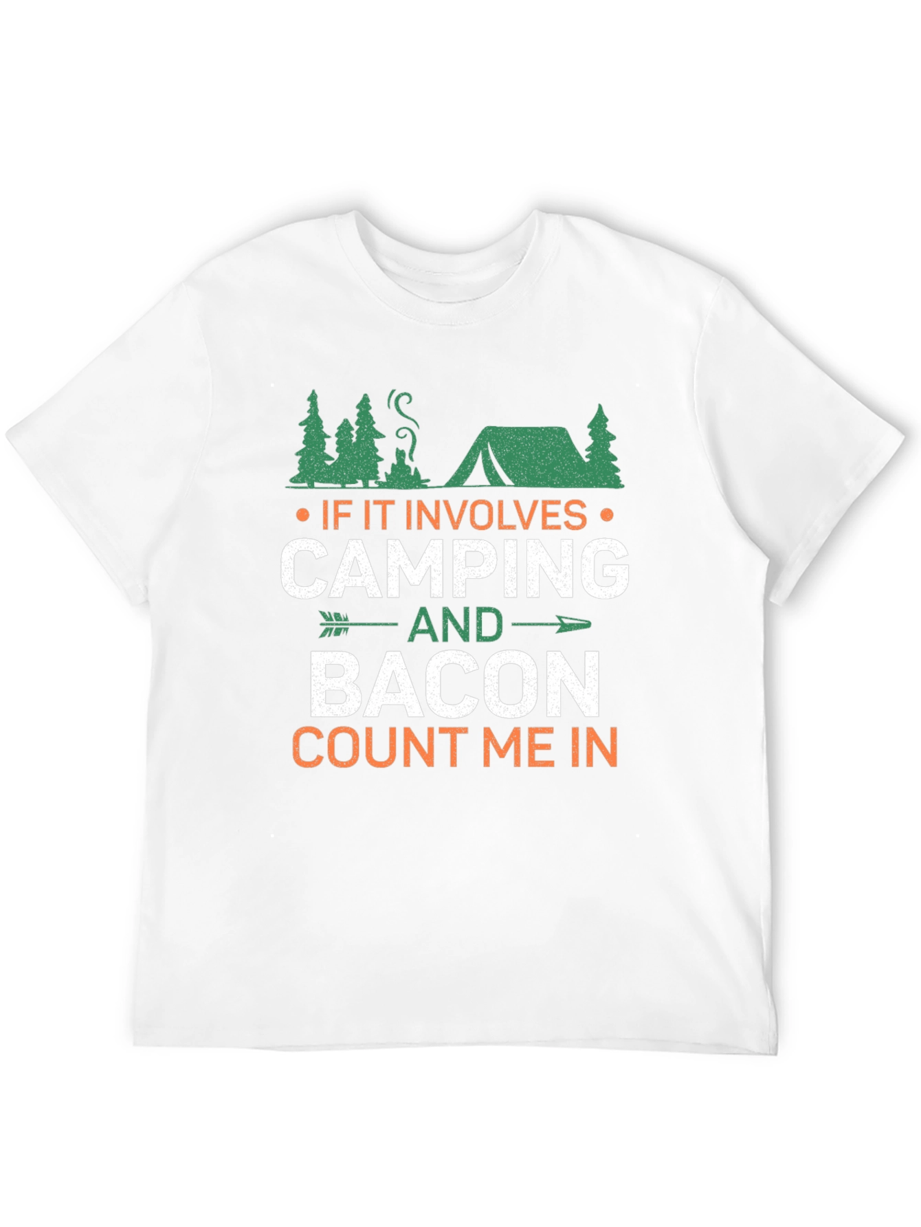 Camping & Bacon Mens T-Shirt - Count Me In!