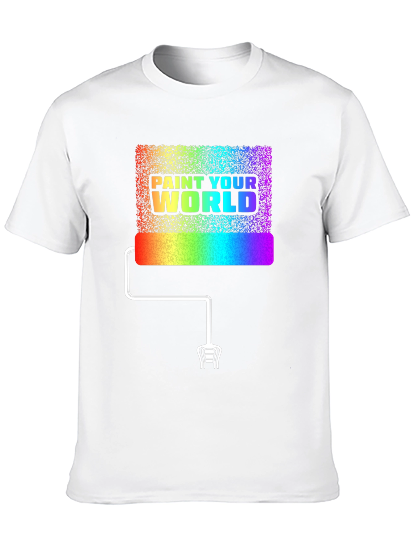 Paint Your World Rainbow Graphic T-Shirt