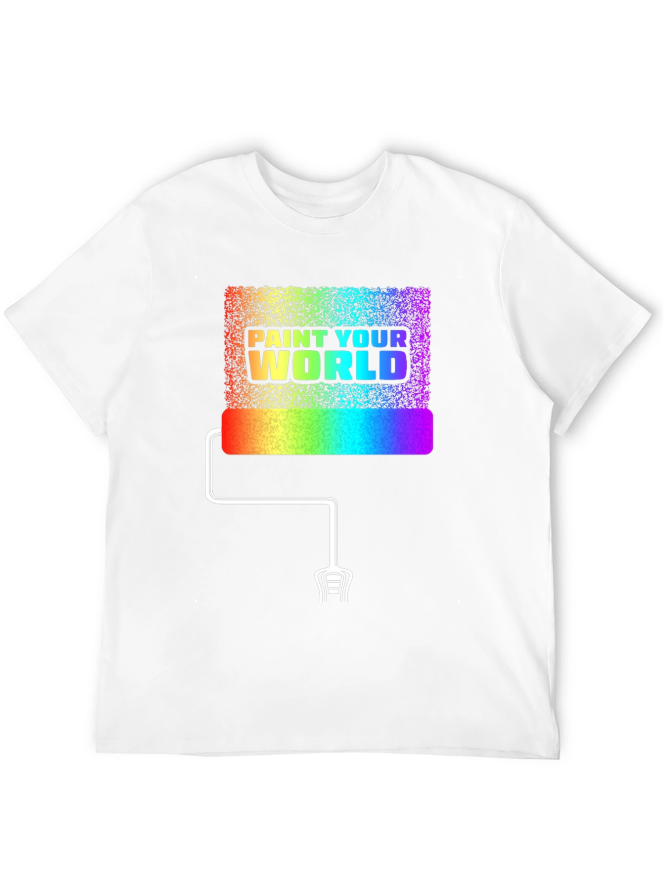 Paint Your World Rainbow Graphic T-Shirt