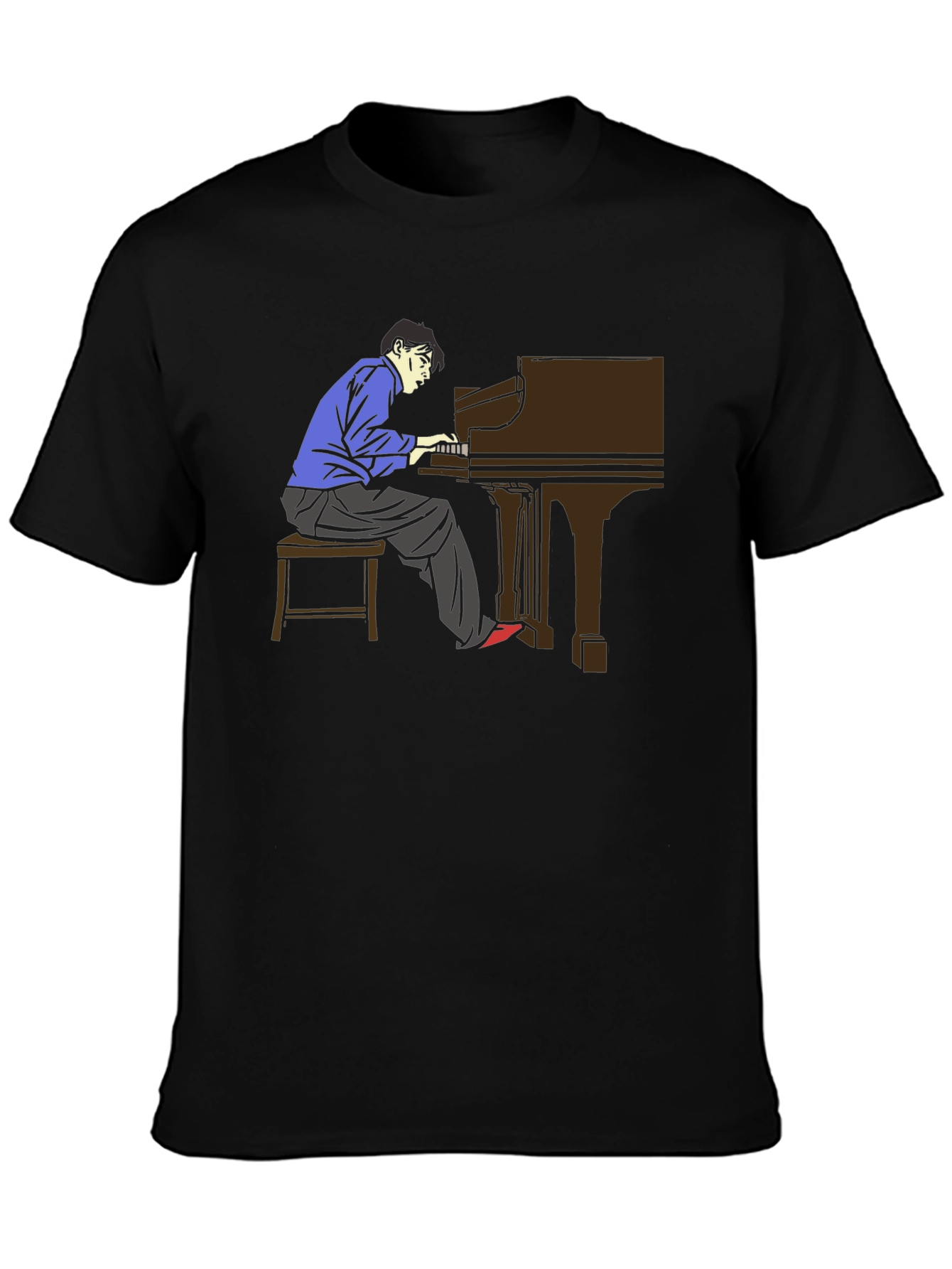 Piano Player Graphic Tee - Musician T-Shirt