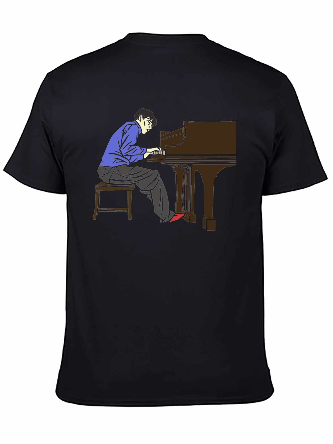 Piano Player Graphic Tee - Musician T-Shirt