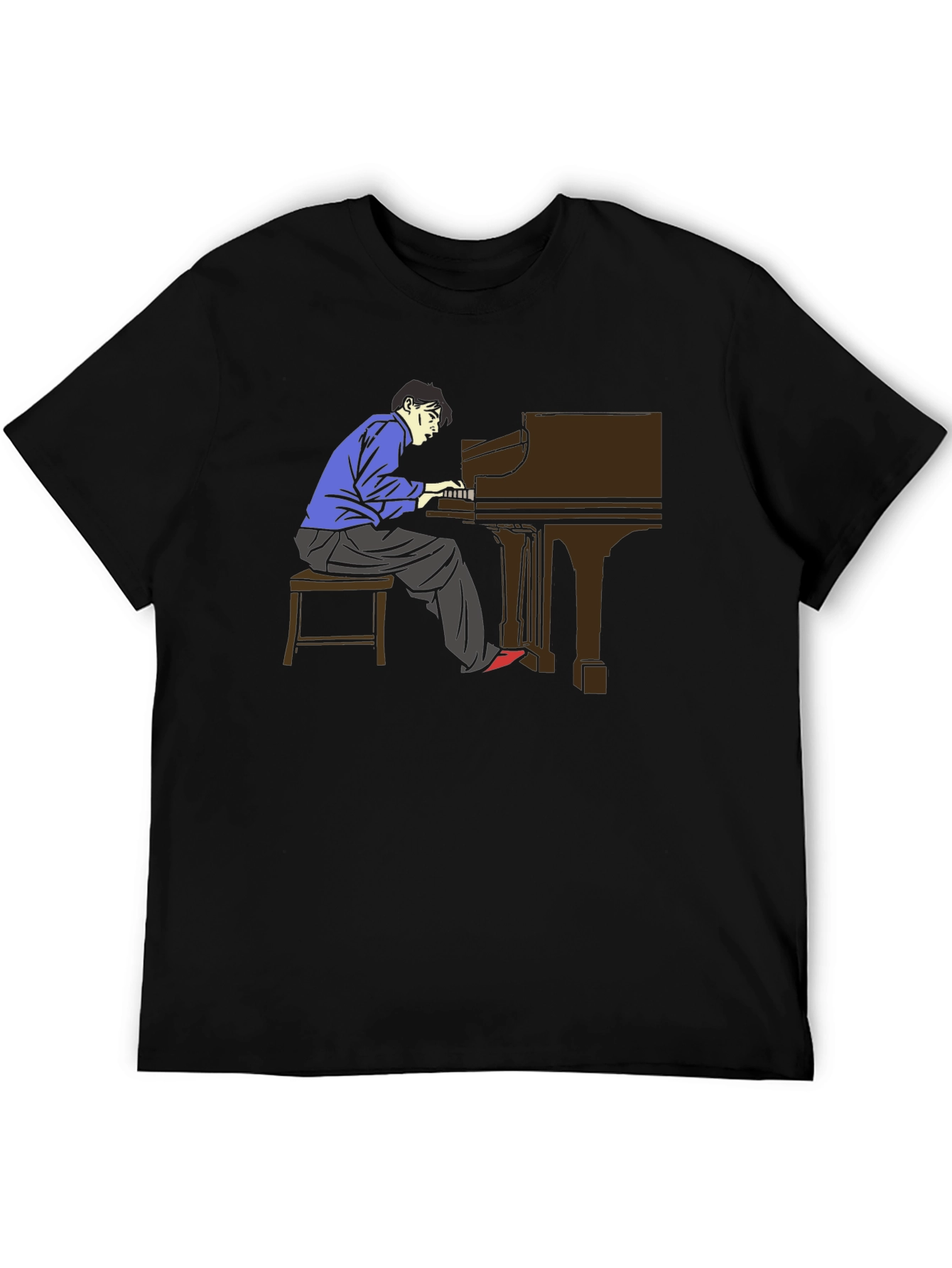 Piano Player Graphic Tee - Musician T-Shirt
