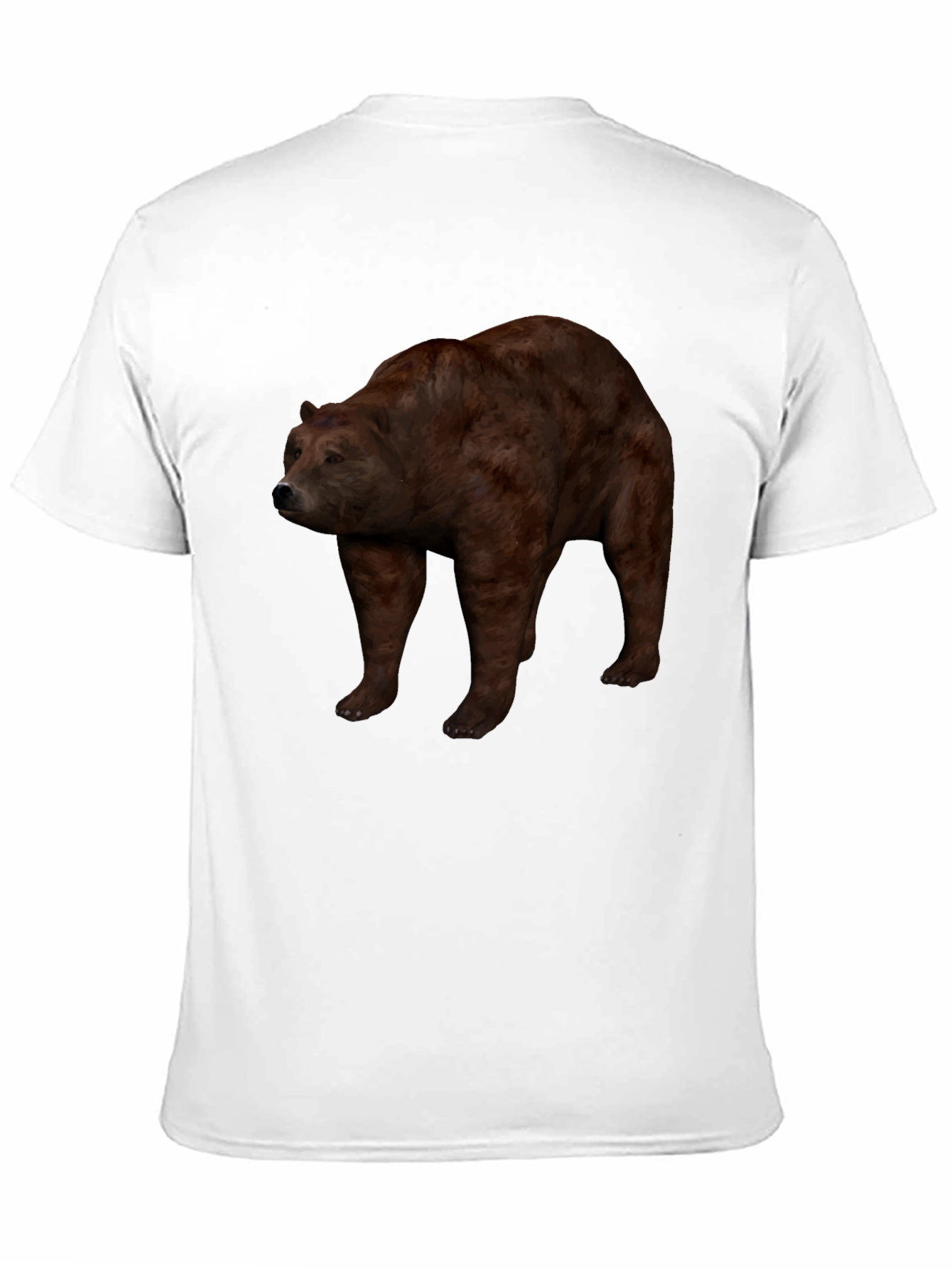 Brown Bear Graphic Black T-Shirt