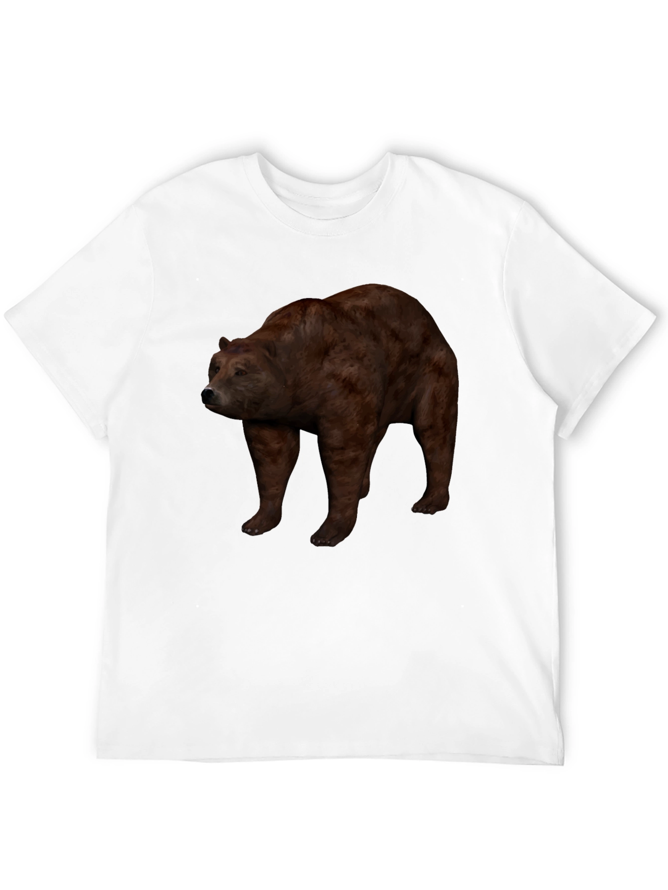 Brown Bear Graphic Black T-Shirt