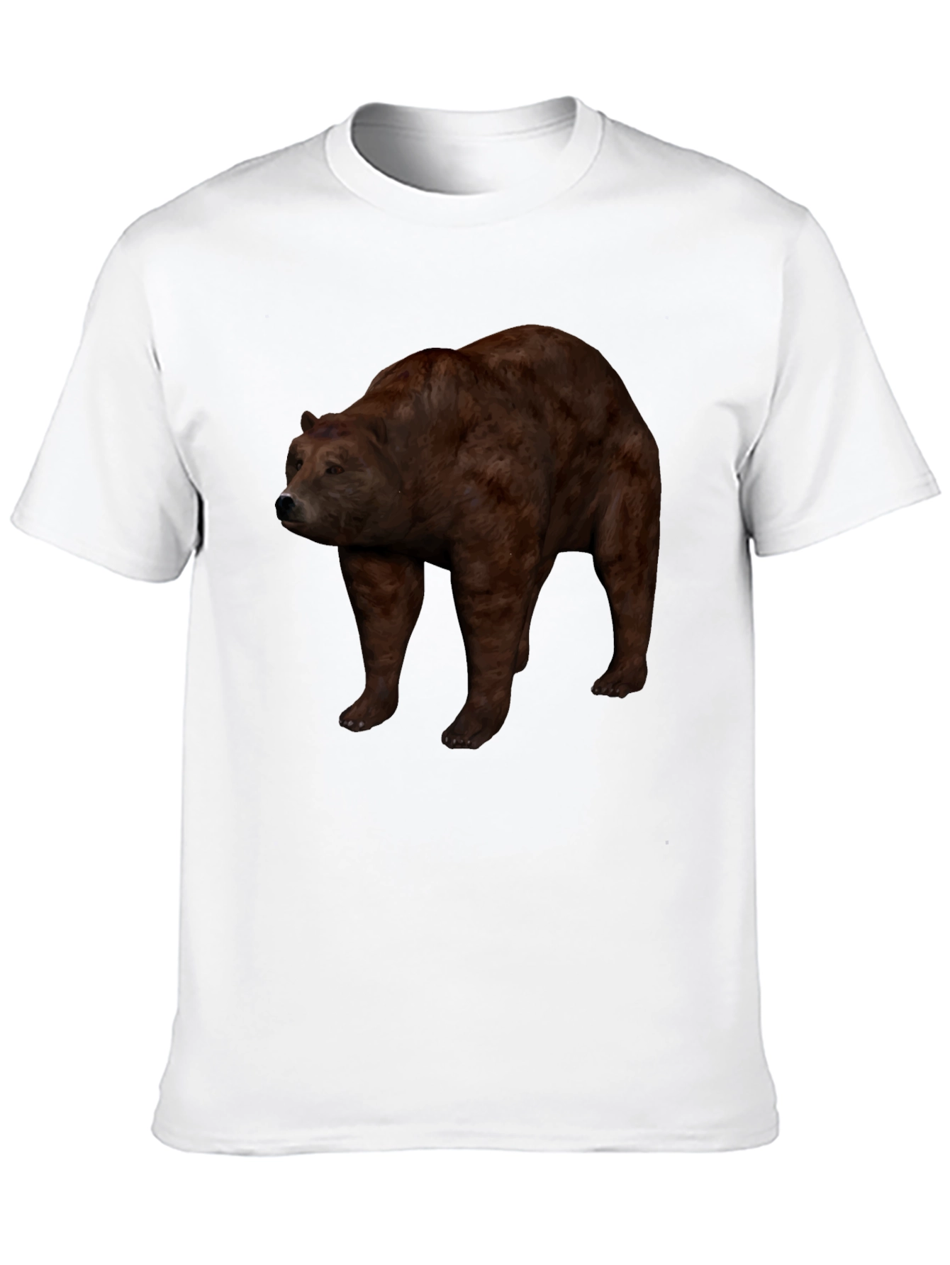Brown Bear Graphic Black T-Shirt