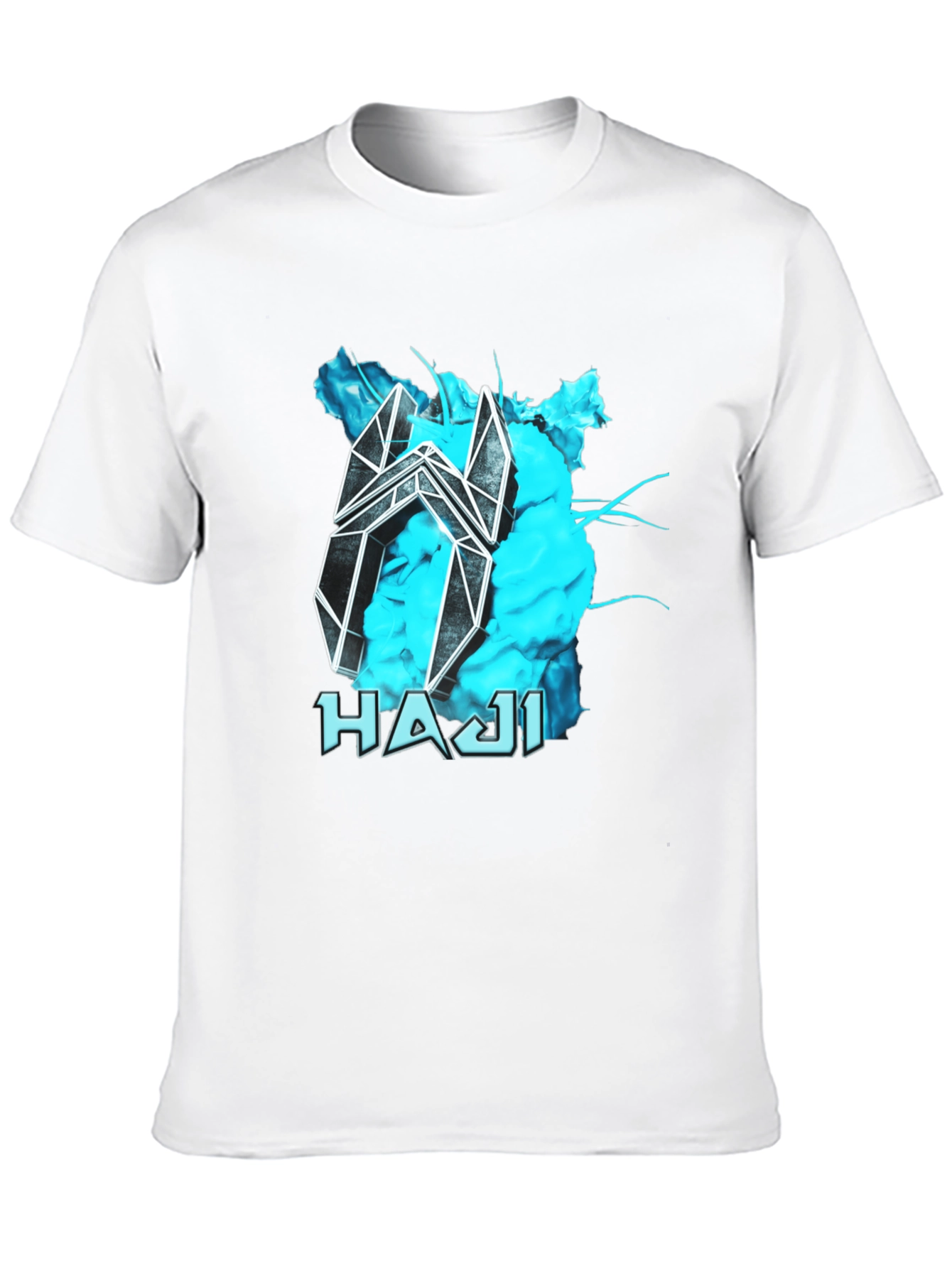 Abstract HAJI Graphic Black T-Shirt