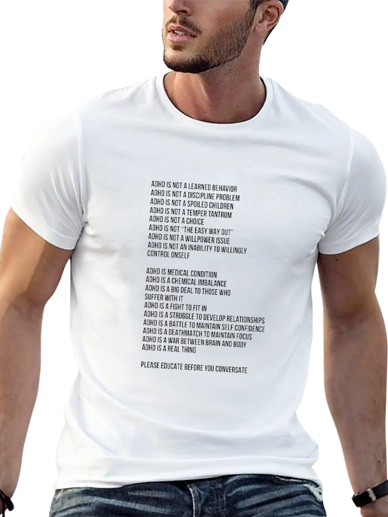 ADHD Awareness Graphic Tee - Black Unisex