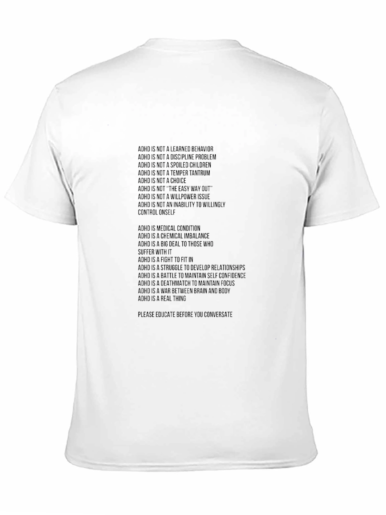ADHD Awareness Graphic Tee - Black Unisex
