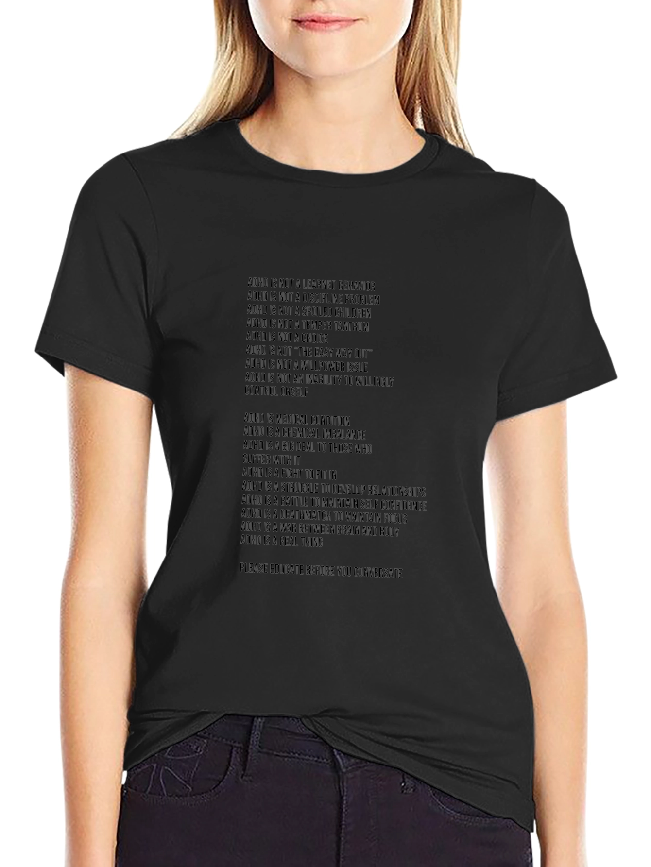 ADHD Awareness Graphic Tee - Black Unisex