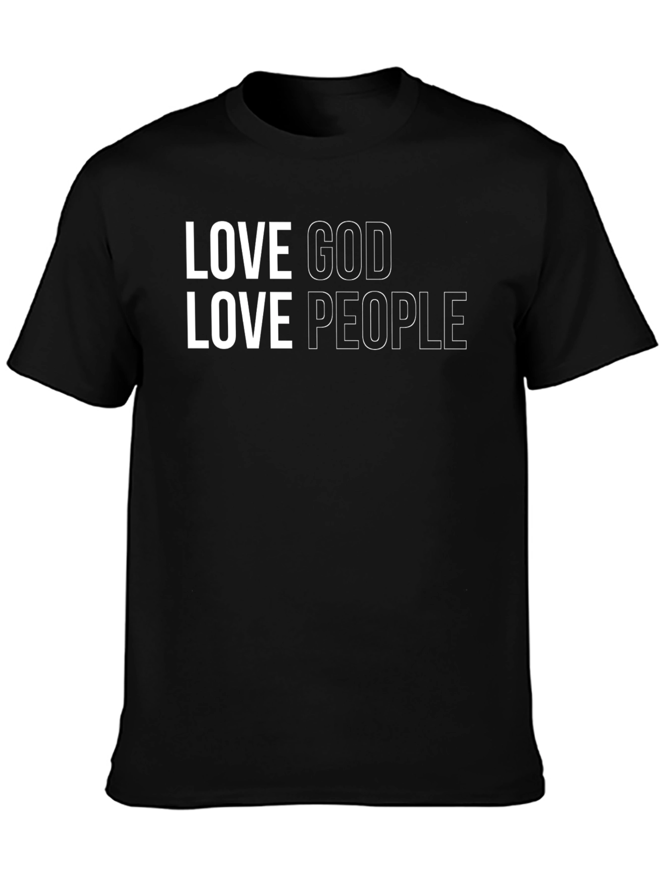 Love God Love People Graphic Tee - Black