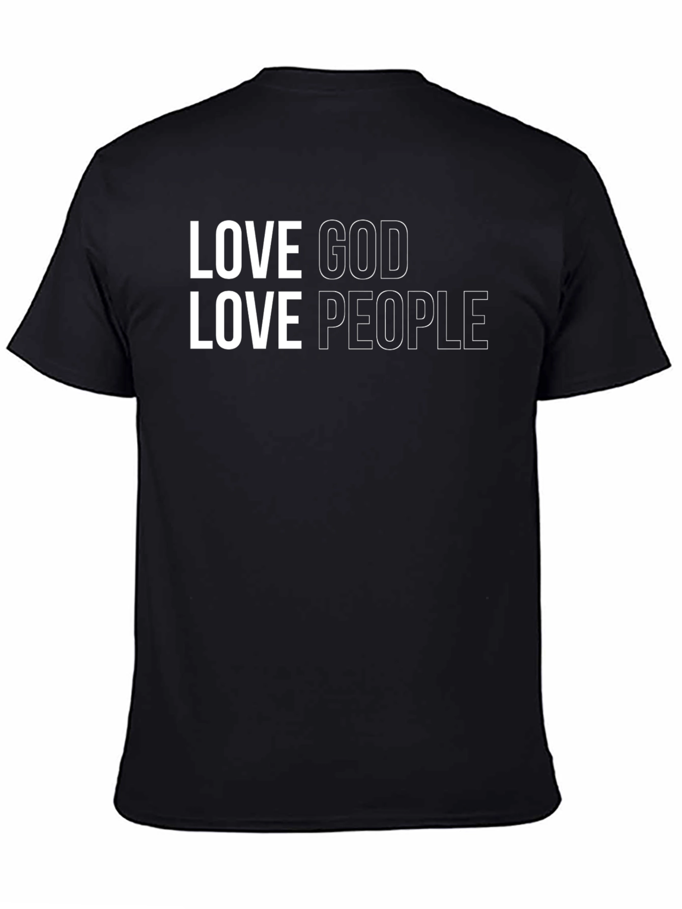 Love God Love People Graphic Tee - Black