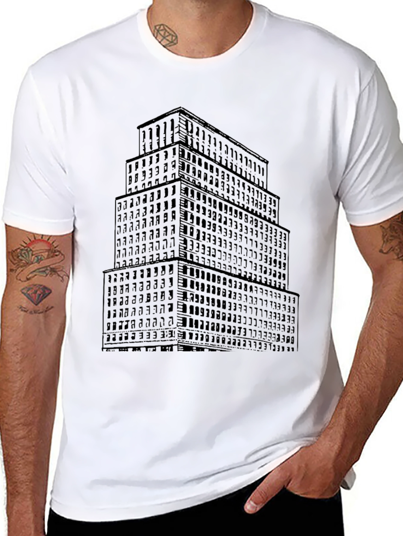 Cityscape Tee - Black Graphic T-Shirt