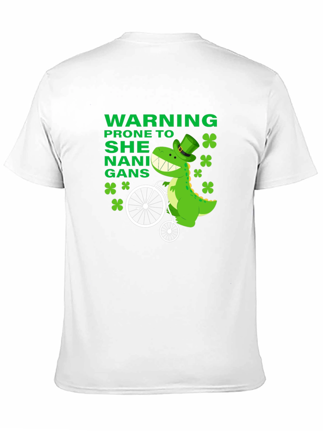 Funny St. Patricks Day Dinosaur Shenanigans T-Shirt