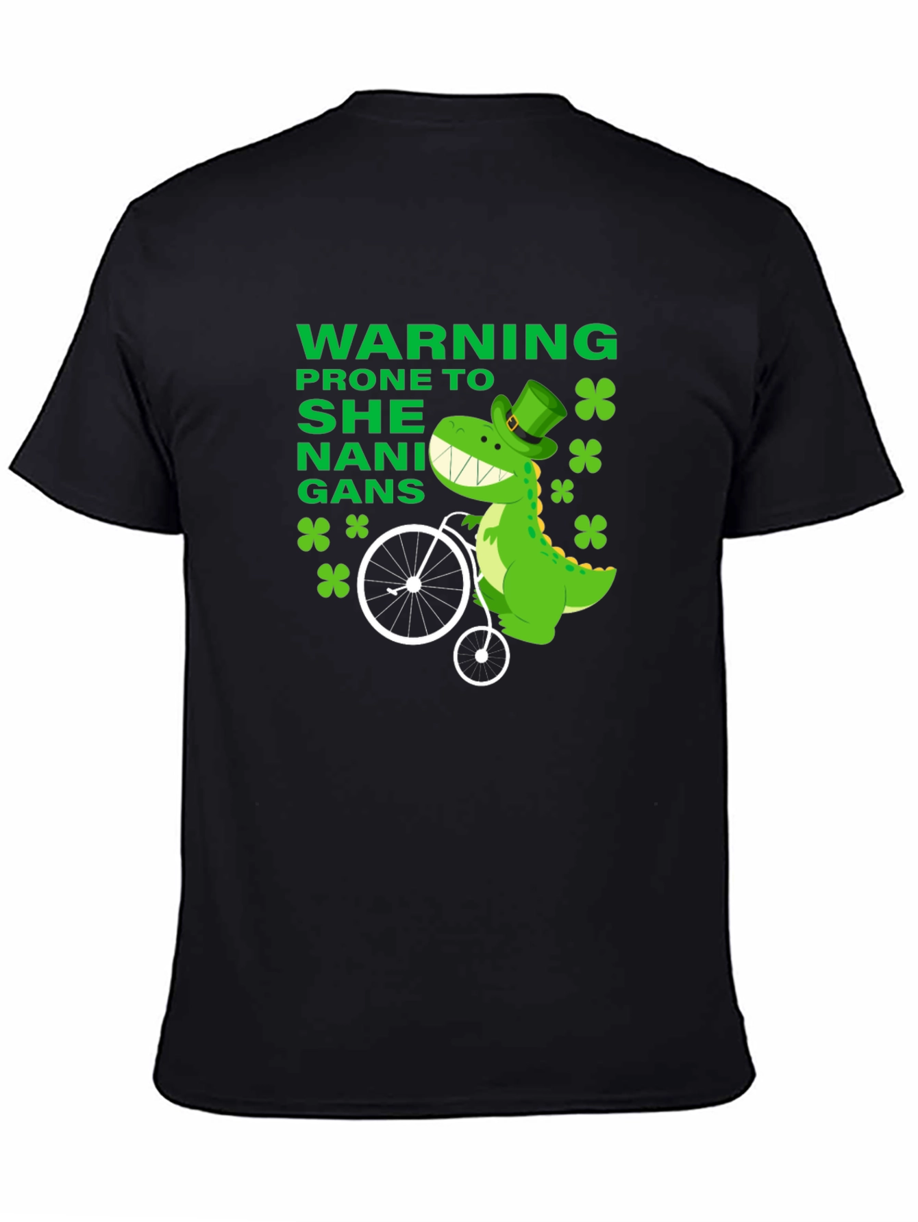 Funny St. Patricks Day Dinosaur Shenanigans T-Shirt
