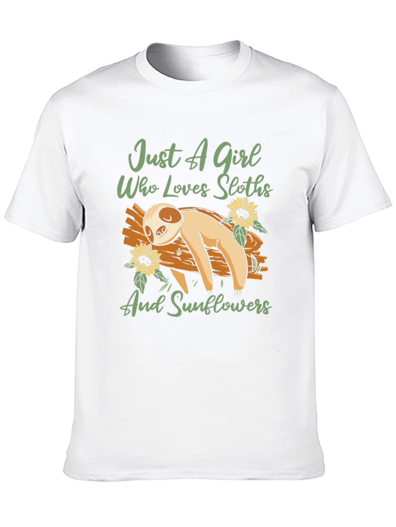 Sloth & Sunflower Graphic T-Shirt