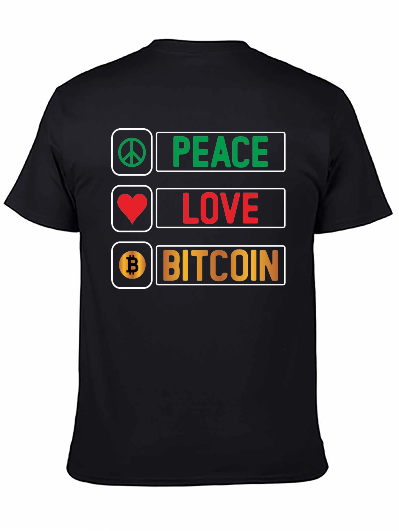 Peace Love Bitcoin T-Shirt