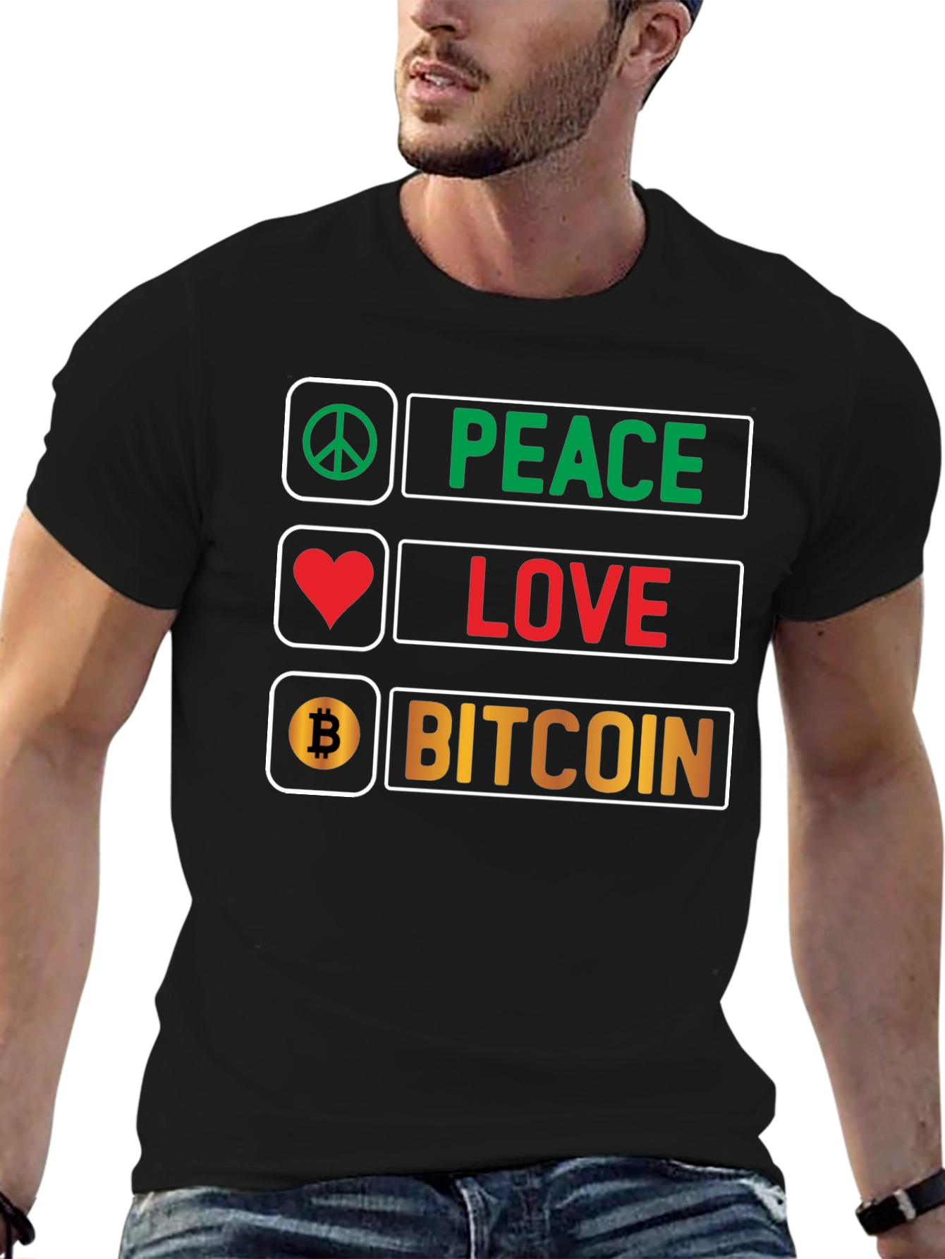 Peace Love Bitcoin T-Shirt