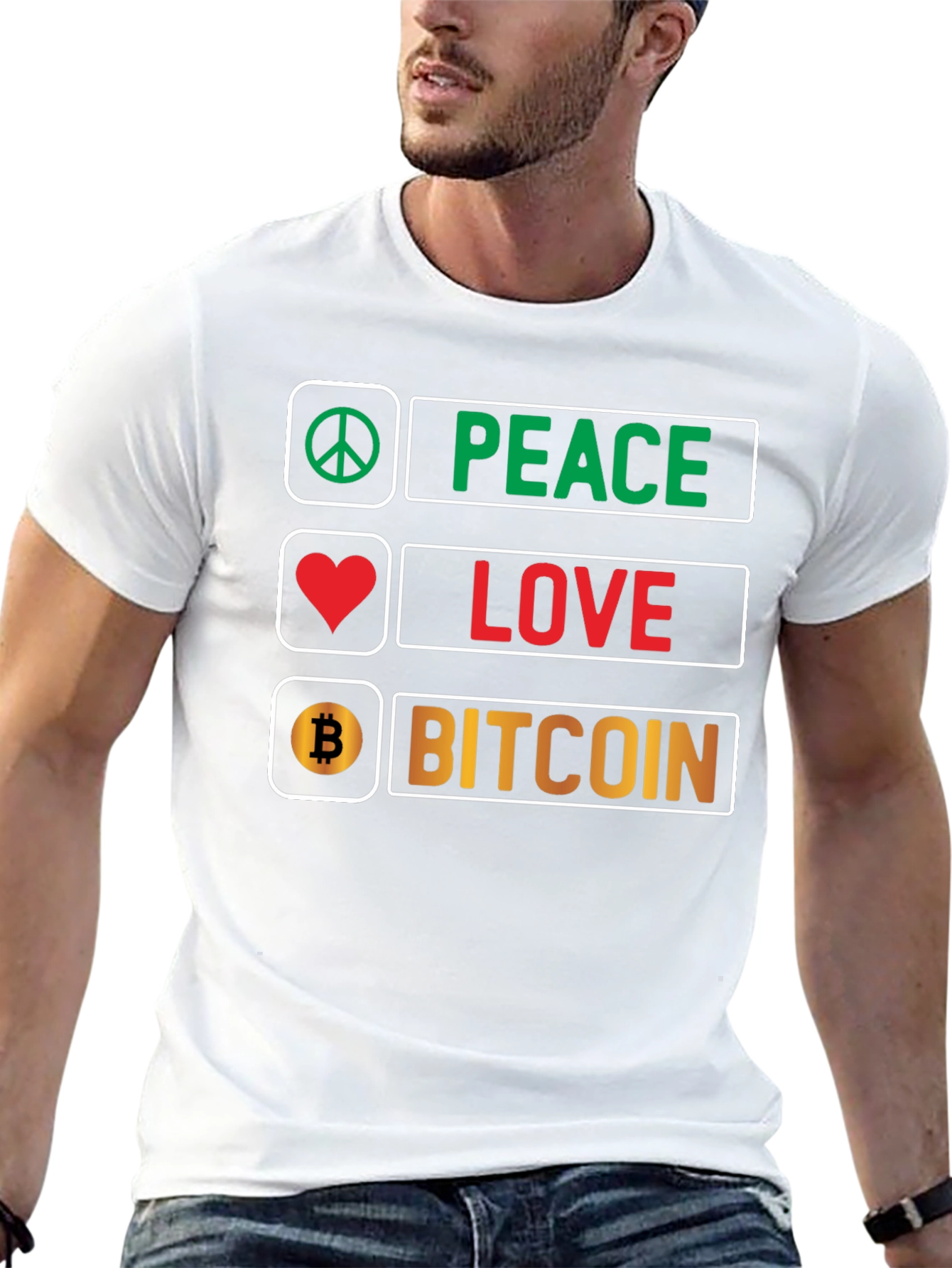 Peace Love Bitcoin T-Shirt