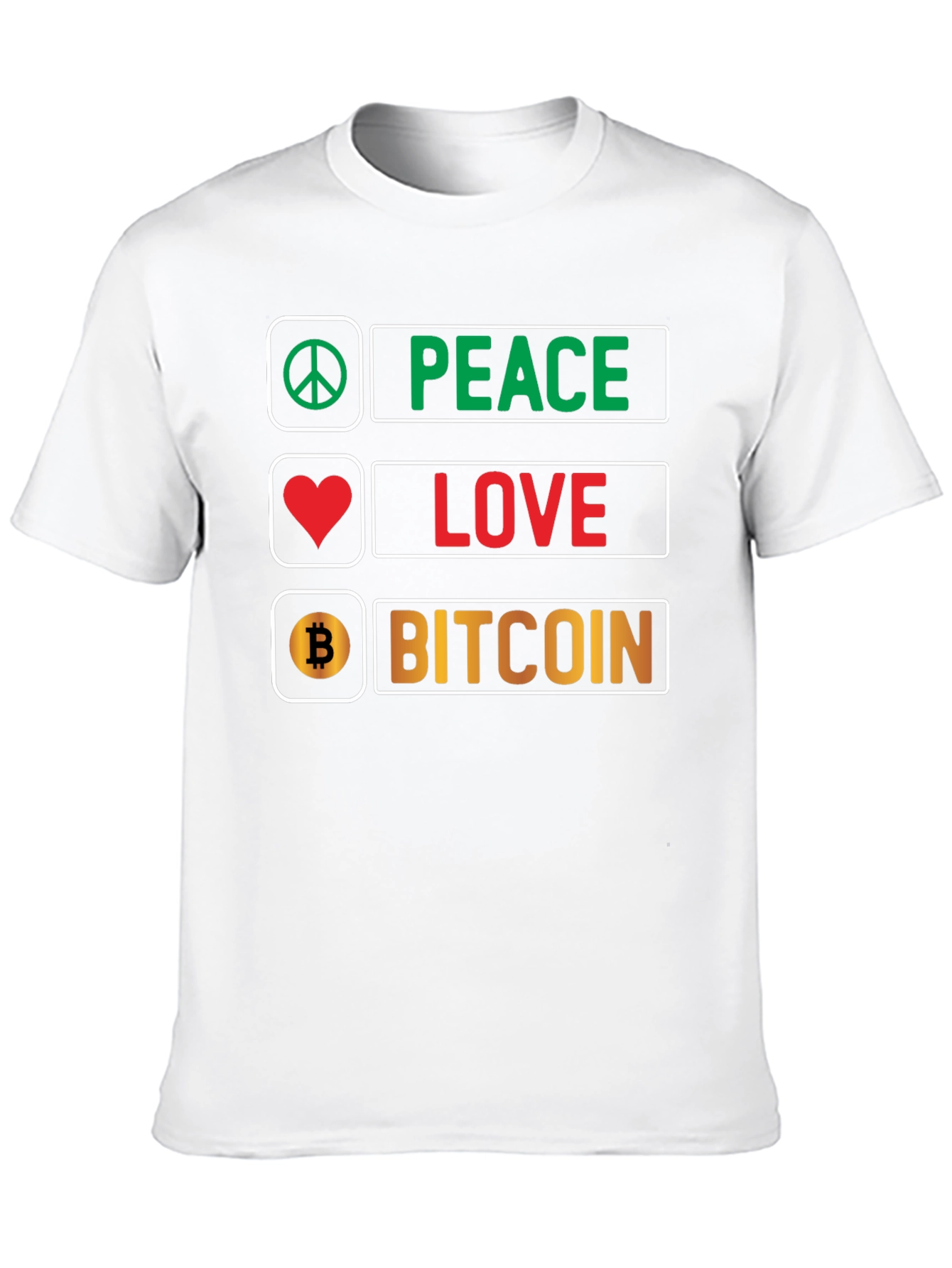 Peace Love Bitcoin T-Shirt