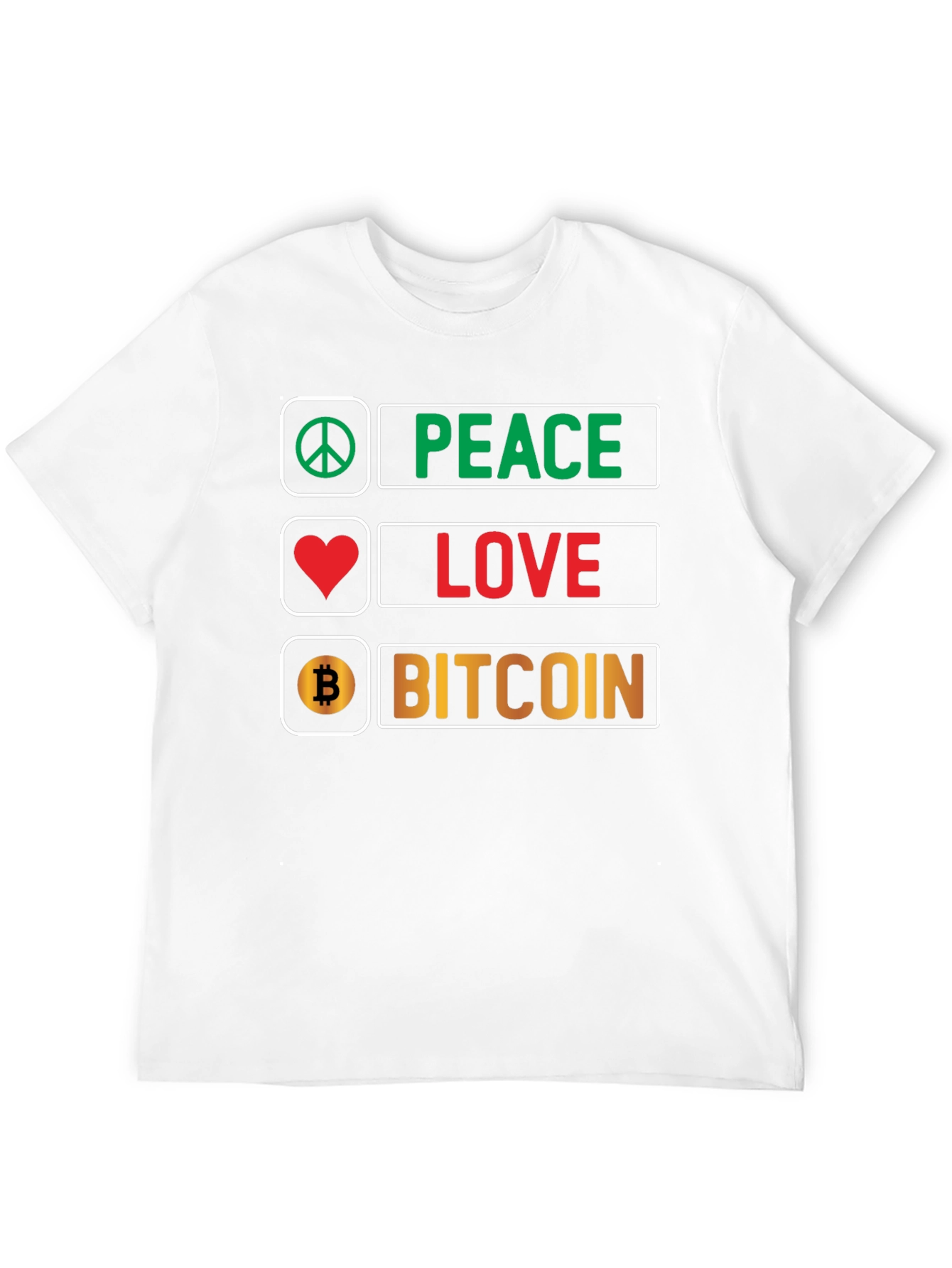 Peace Love Bitcoin T-Shirt