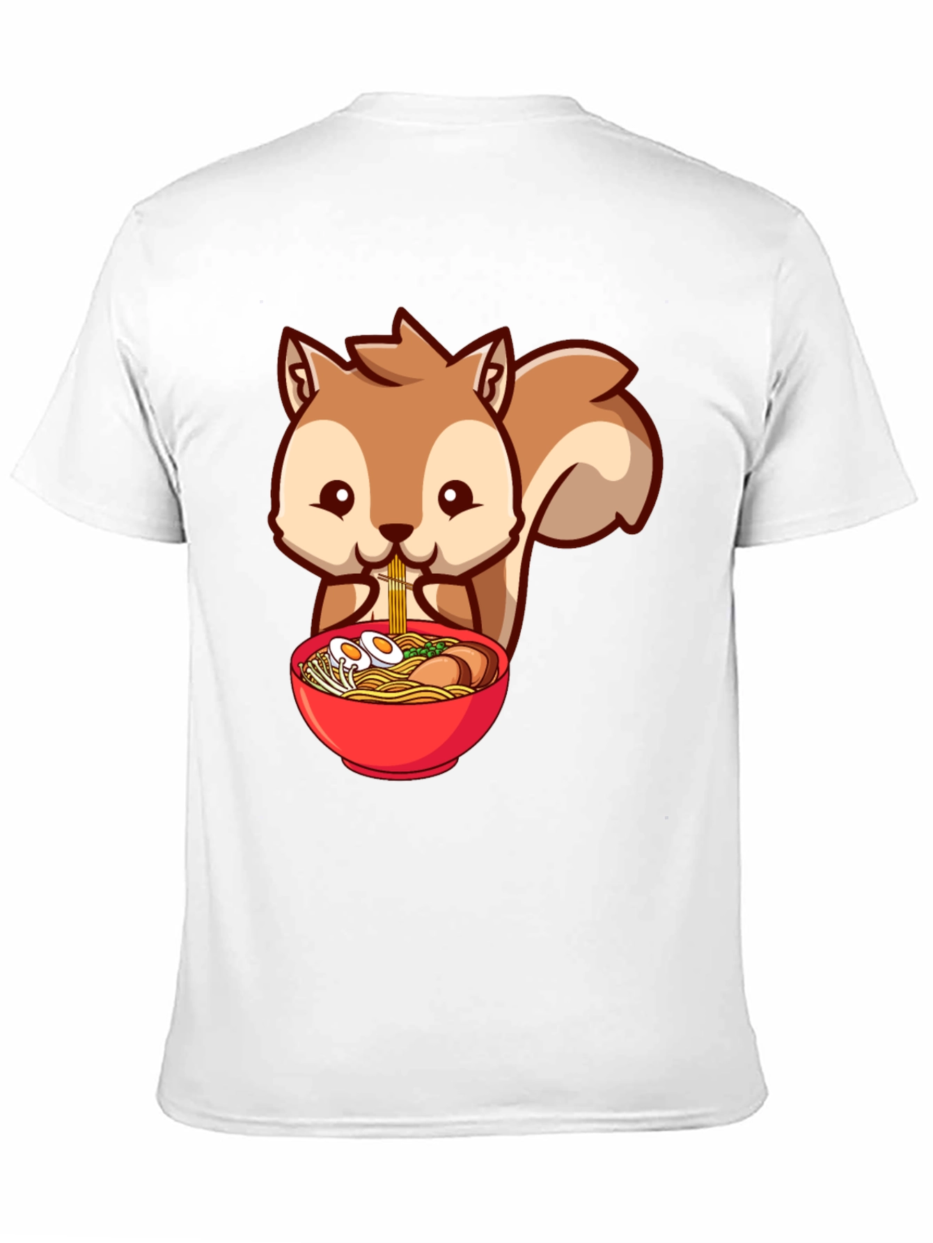 Squirrel Ramen T-Shirt - Cute Cartoon Design