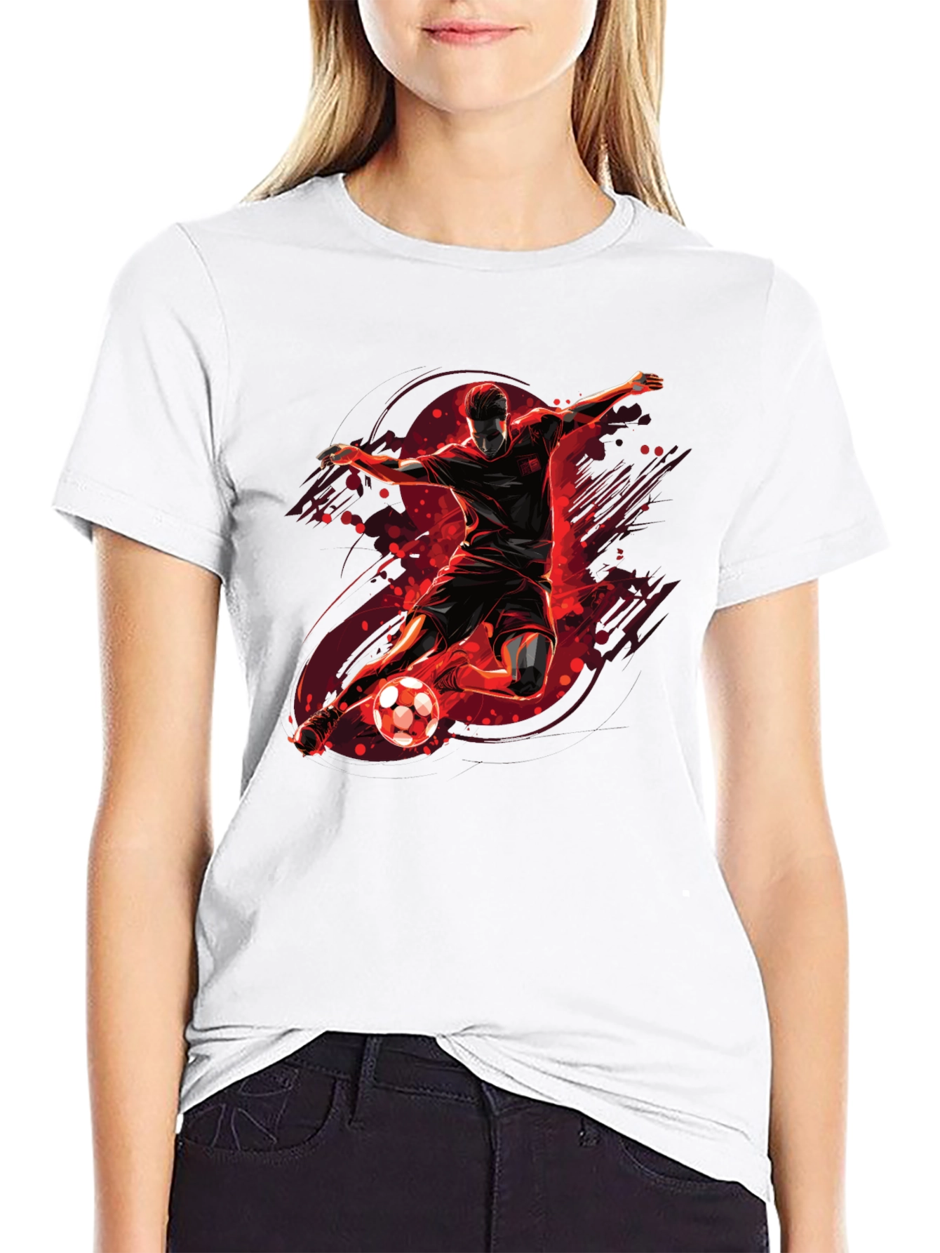 Soccer Kick Graphic Tee - Black T-Shirt