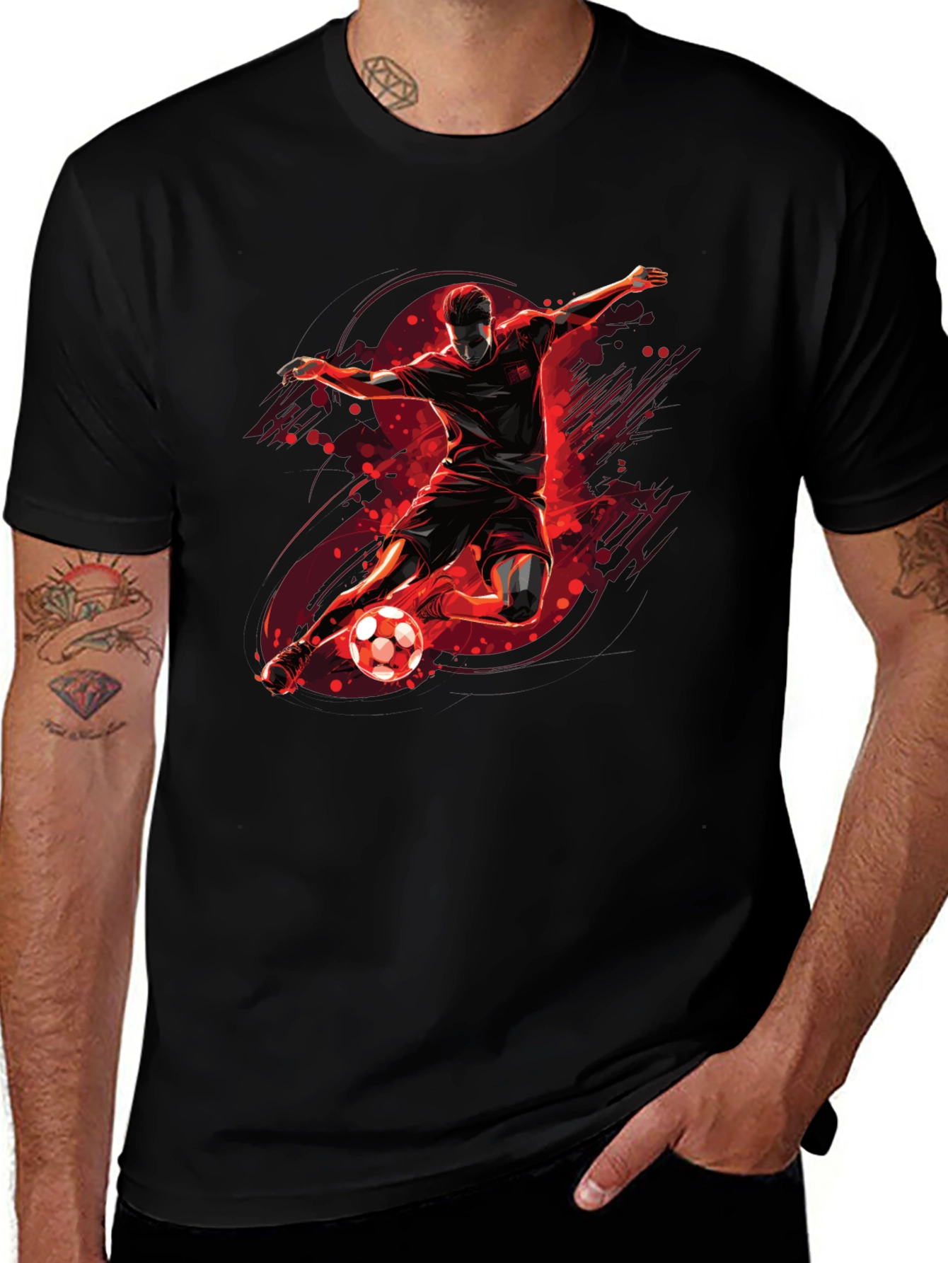 Soccer Kick Graphic Tee - Black T-Shirt