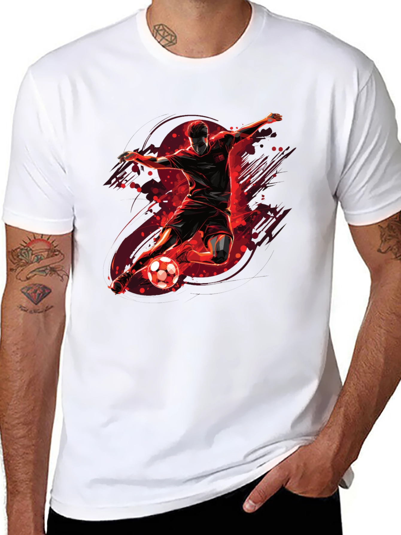 Soccer Kick Graphic Tee - Black T-Shirt