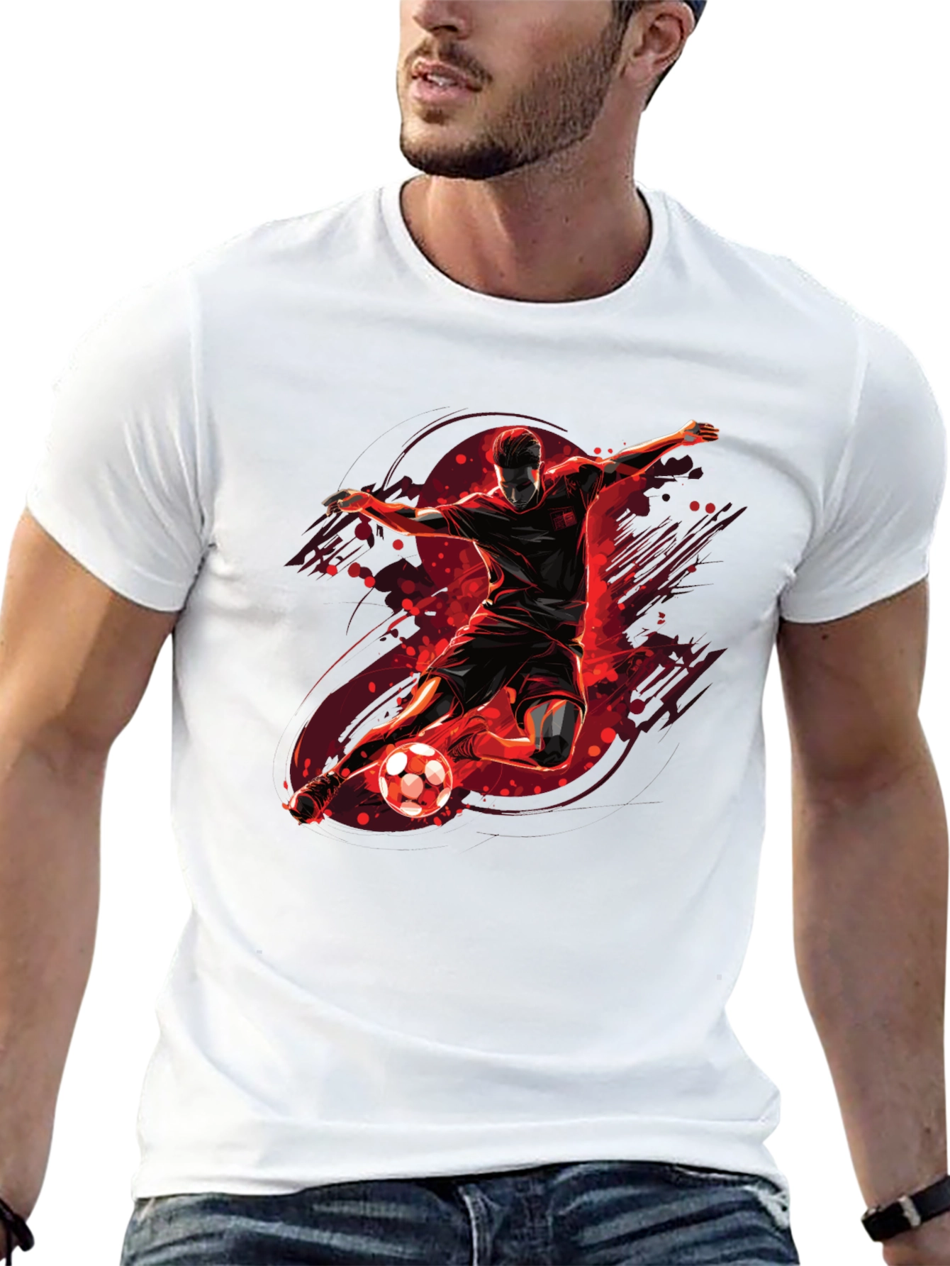 Soccer Kick Graphic Tee - Black T-Shirt
