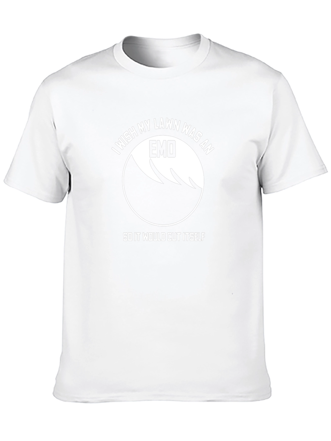 Emo Lawn T-Shirt: Cut Itself Funny Graphic Tee