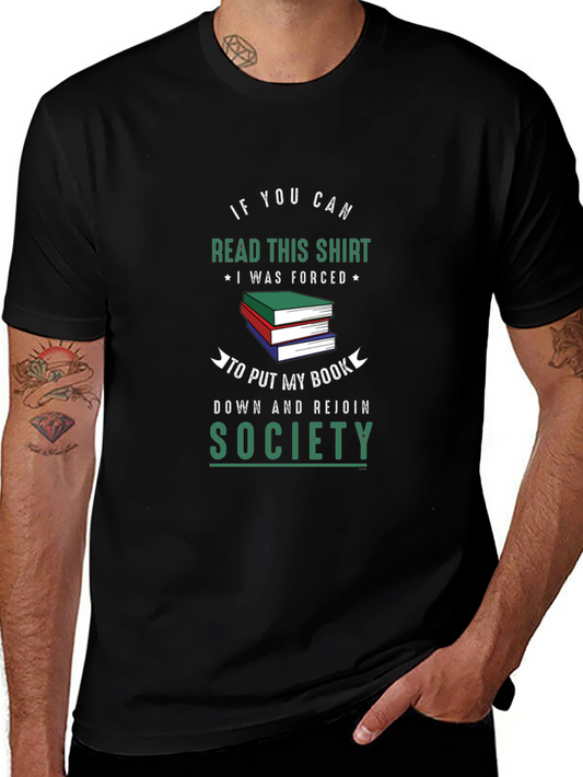 Funny Book Lover T-Shirt: Read This Shirt Rejoin Society