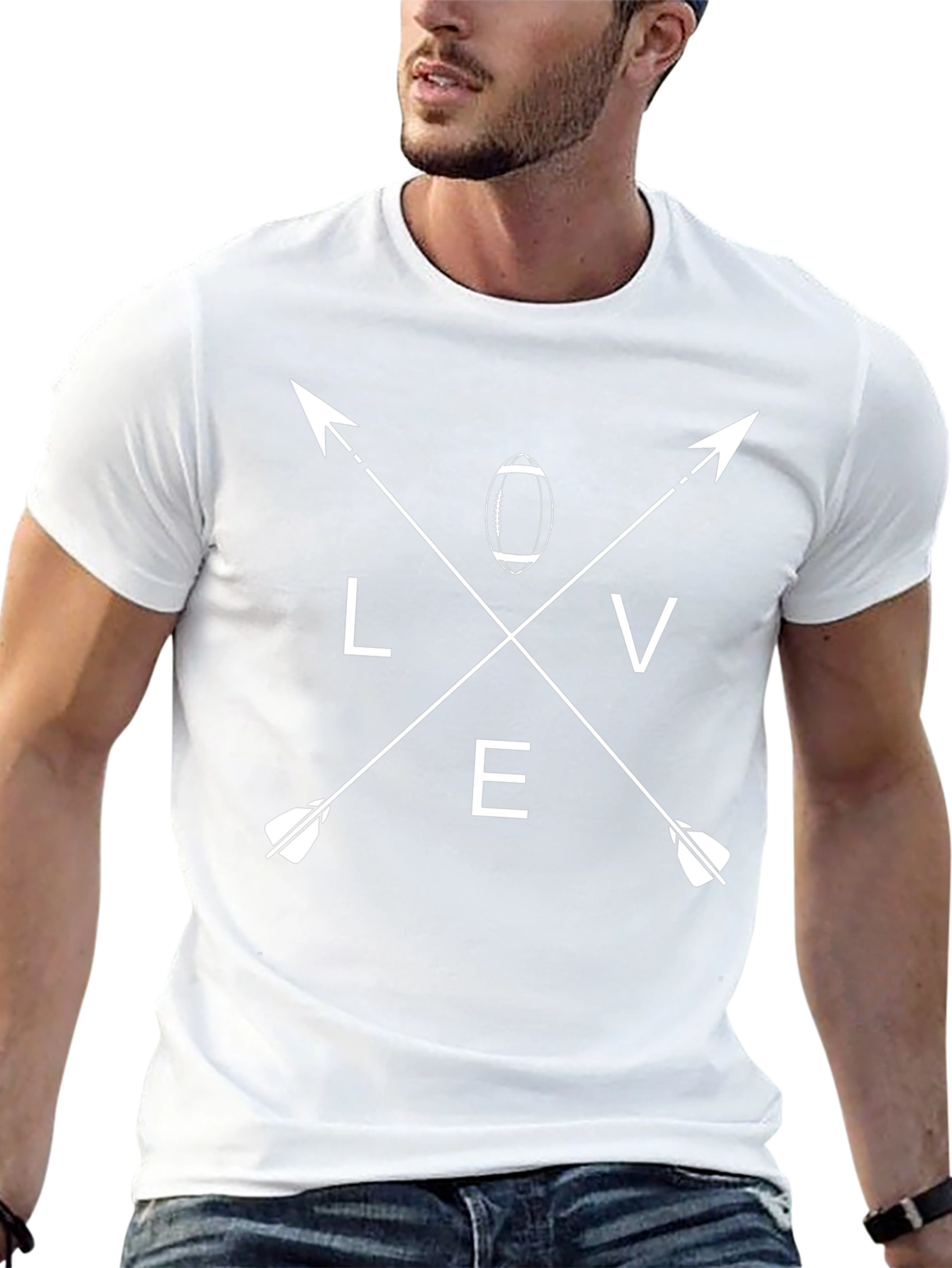 Love Football T-Shirt Arrows Graphic Tee