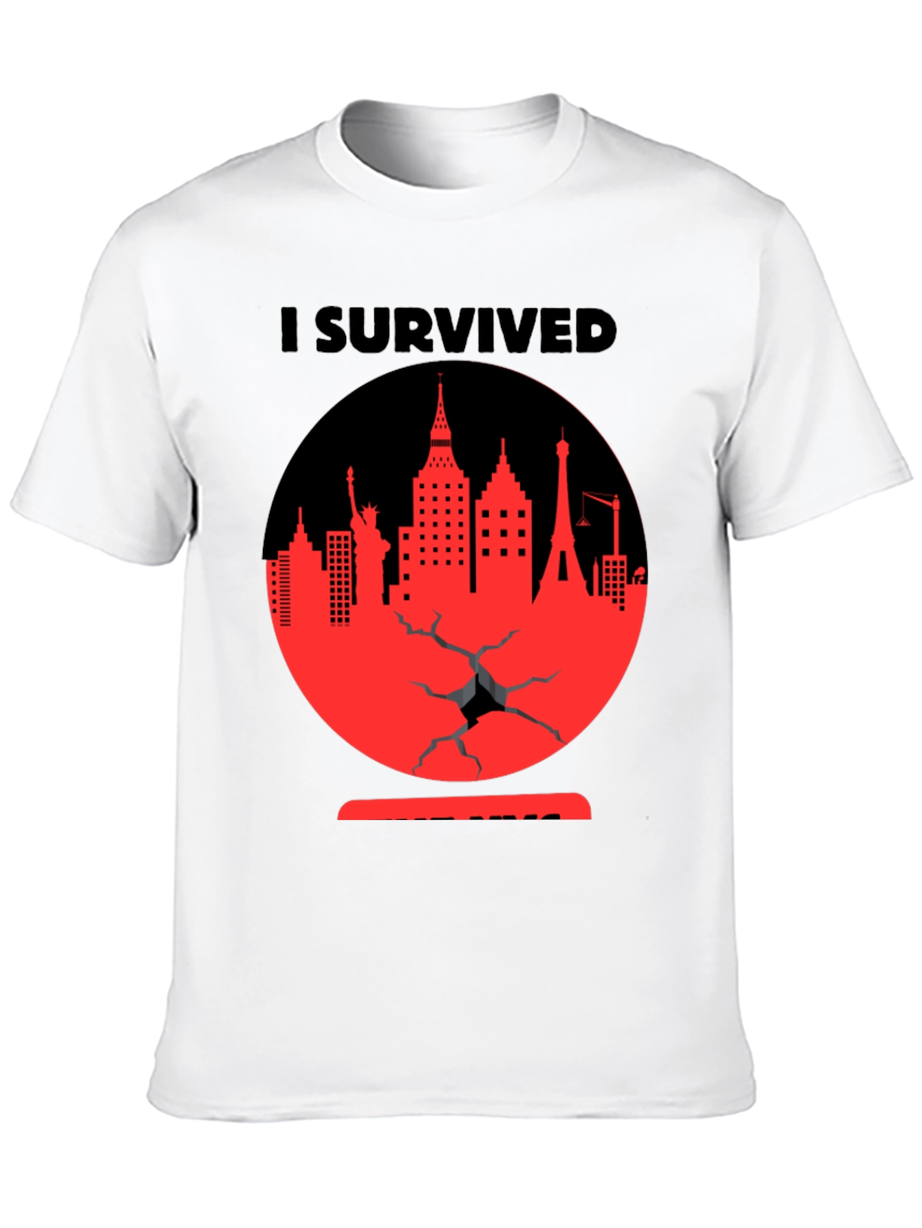 I Survived Cityscape Graphic Tee - Black