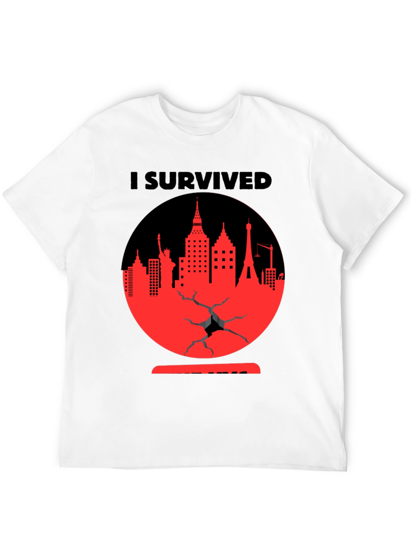 I Survived Cityscape Graphic Tee - Black